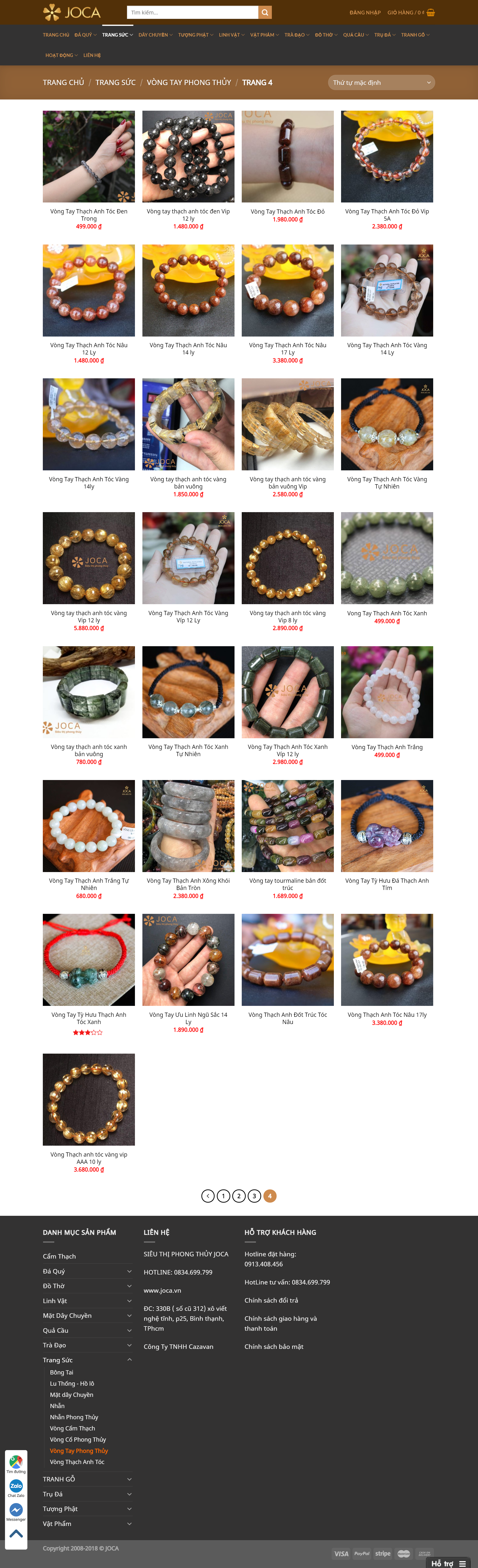 Thiết kế Web vòng tay phong thủy joca.vn