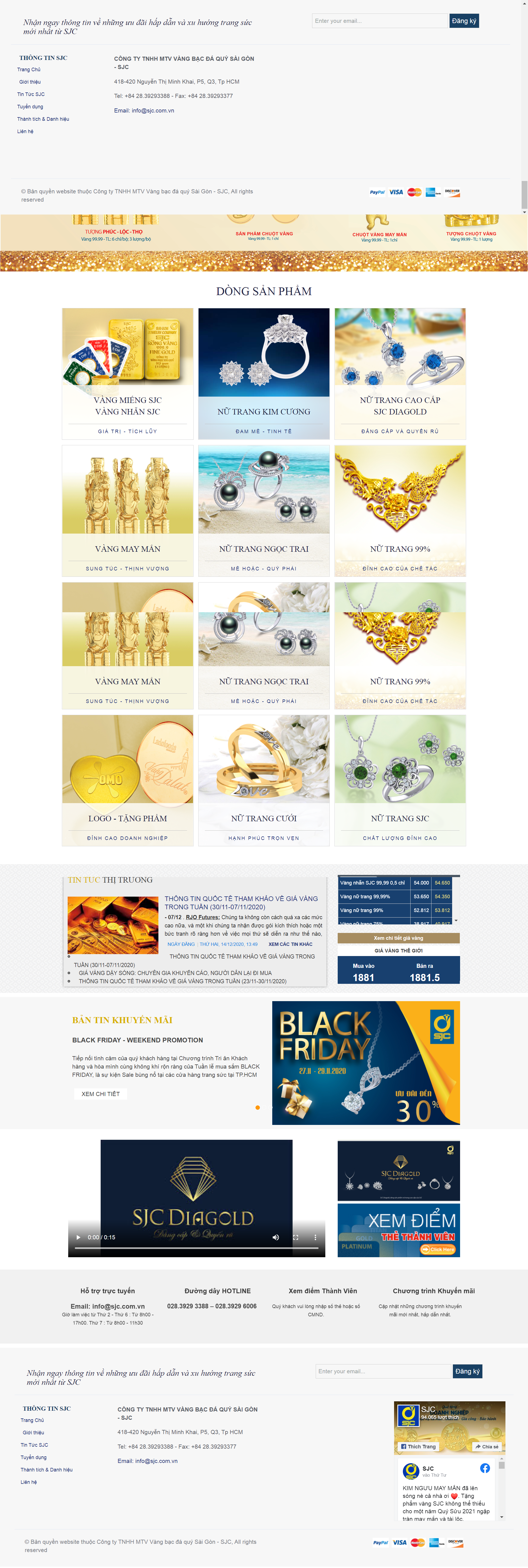 Thiết kế Web trang vàng sjc.com.vn