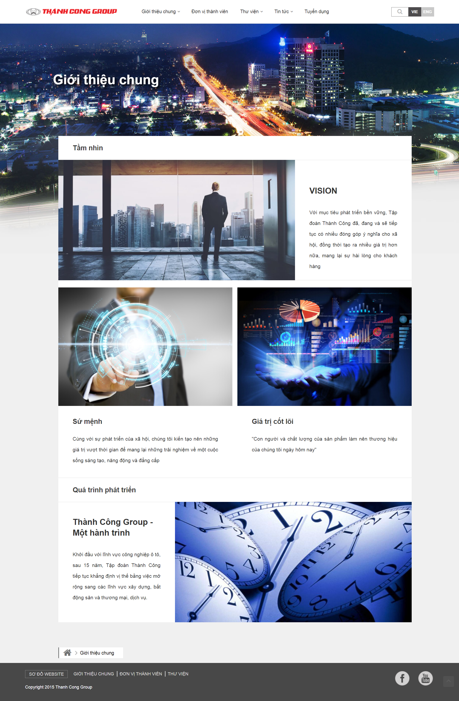 Thiết kế Web cho tập đoàn thanhcong.vn