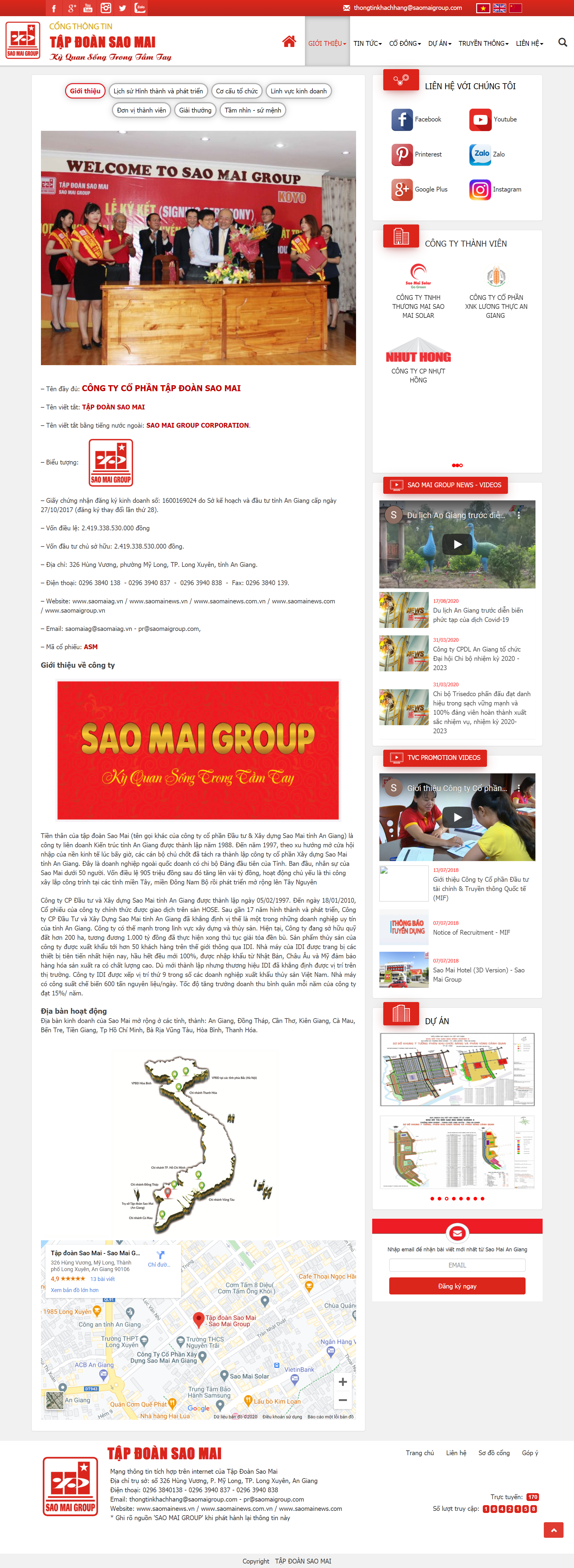 Thiết kế Web cho tập đoàn saomainews.com.vn