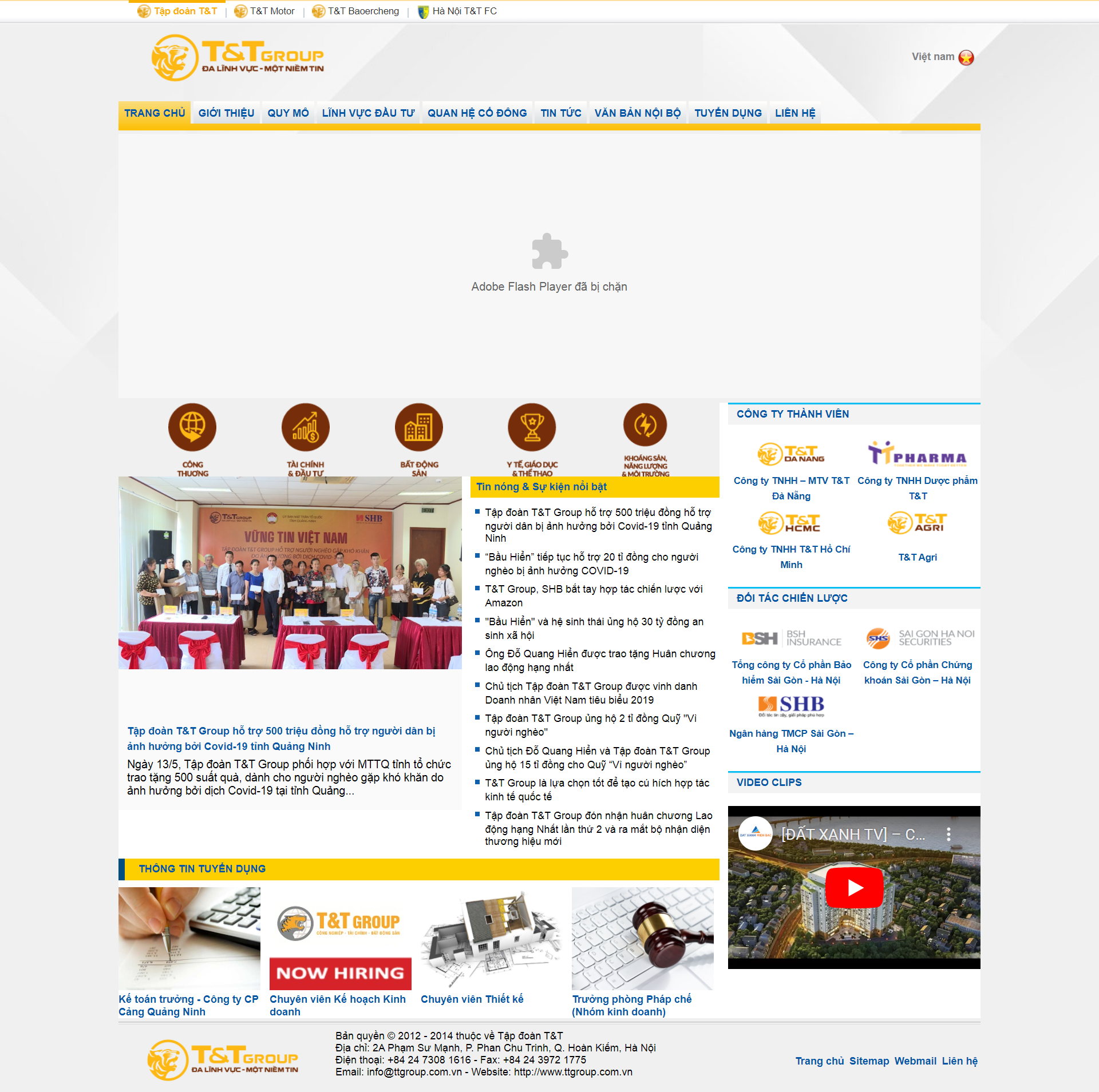 Thiết kế Web cho tập đoàn ttgroup.com.vn