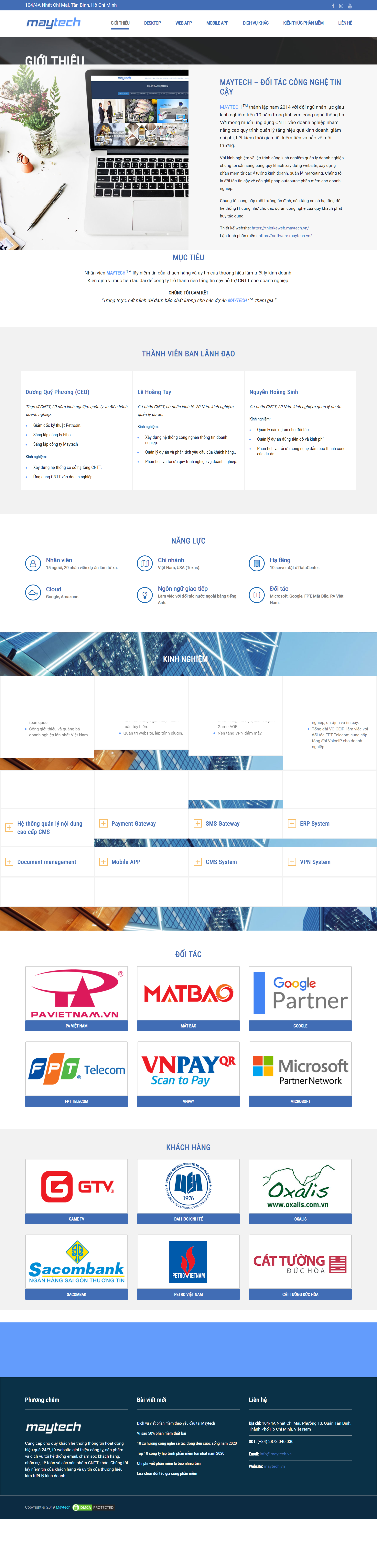 Thiết kế Web phần mềm software.maytech.vn