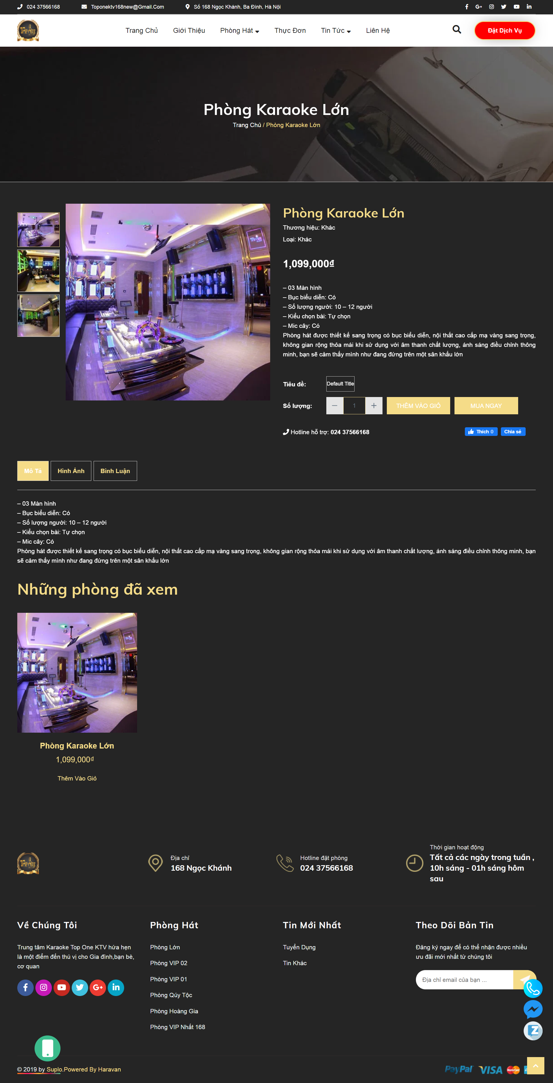 Thiết kế Web quán karaoke toponektv.com.vn