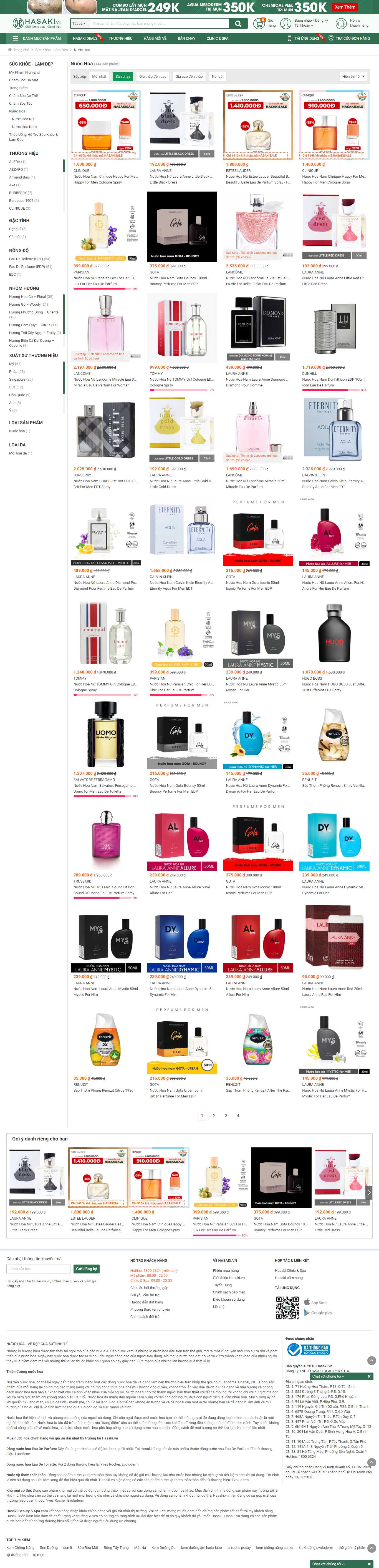 Thiết kế Web bán nước hoa hasaki.vn