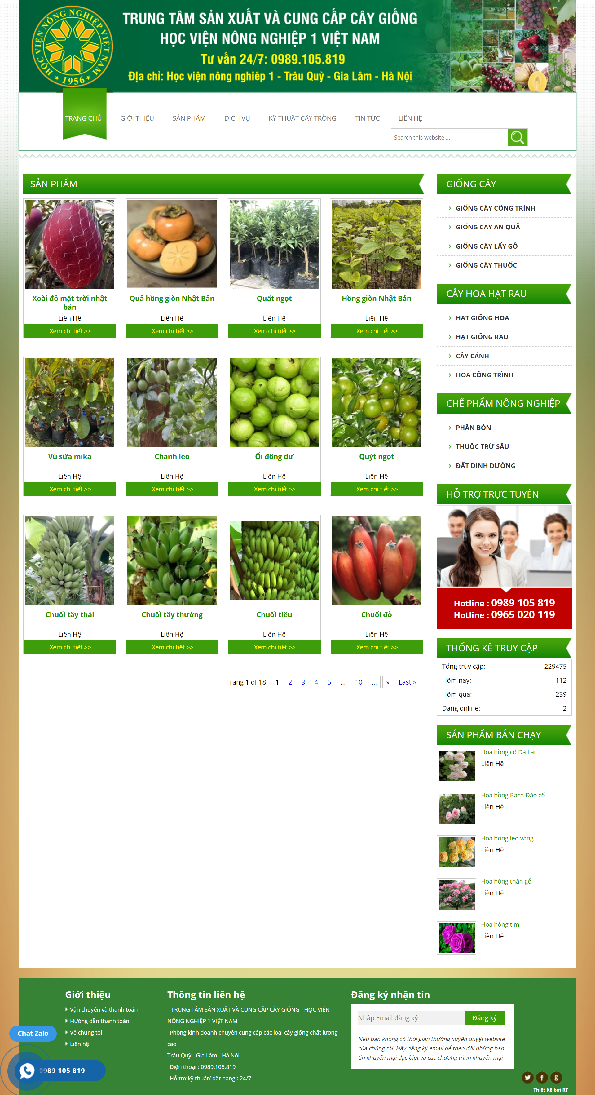 Thiết kế Web giống cây trồng caygiongnongnghiep.com.vn