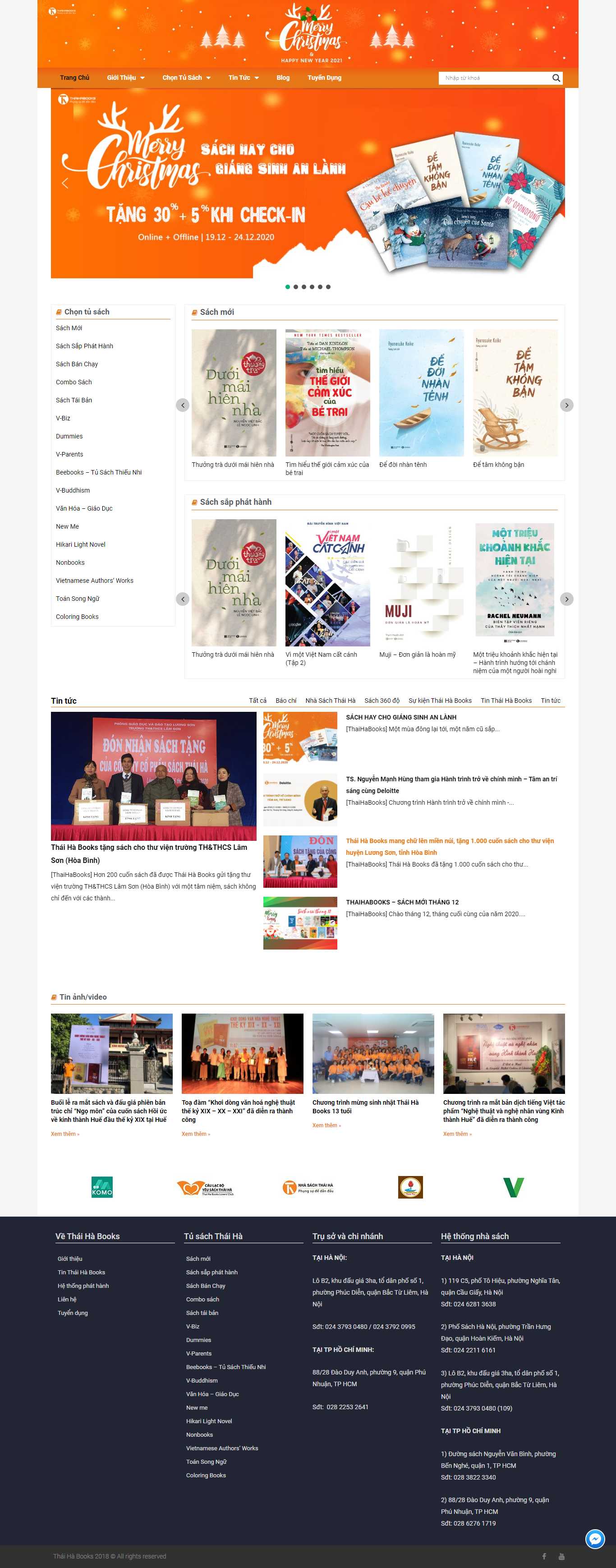 Thiết kế Web nhà sách thaihabooks.com