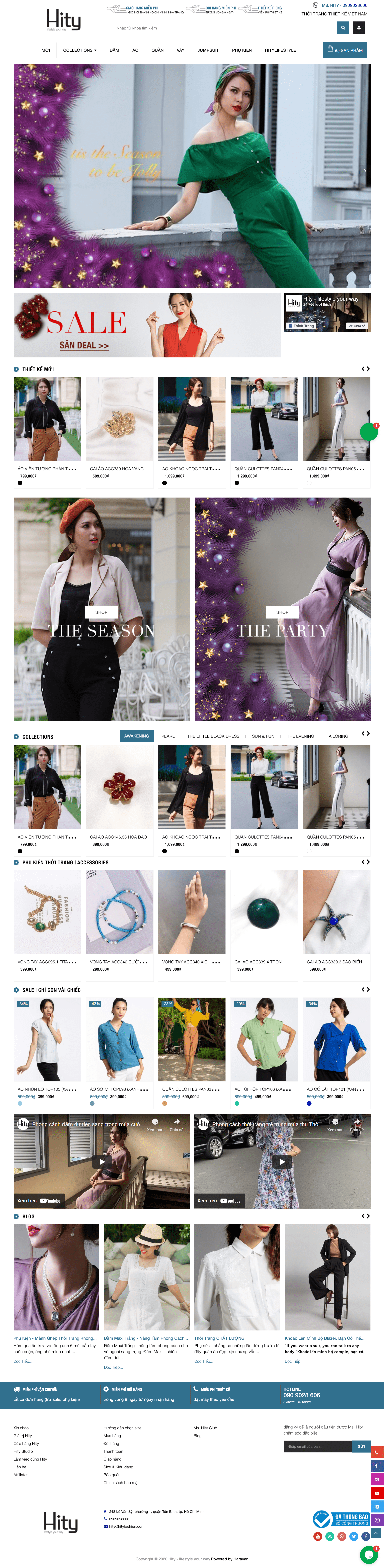 Thiết kế Web bán quần áo hityfashion.com