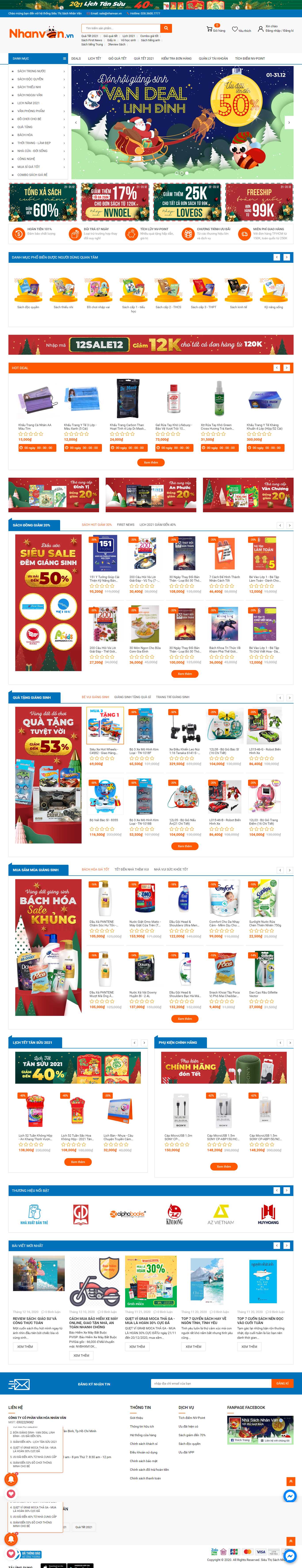 Thiết kế Web bán sách trực tuyến nhanvan.vn