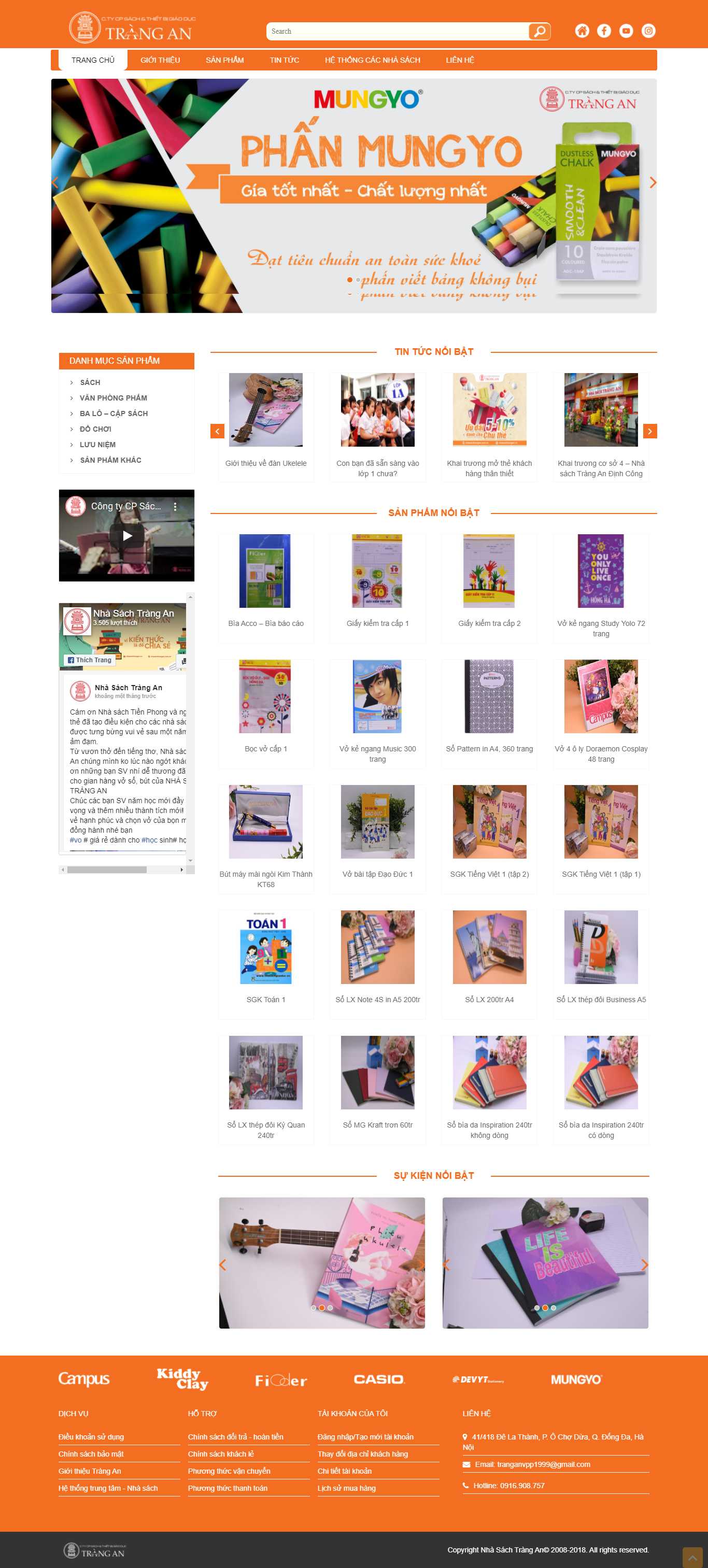 Thiết kế Web bán sách trực tuyến nhasachtrangan.vn