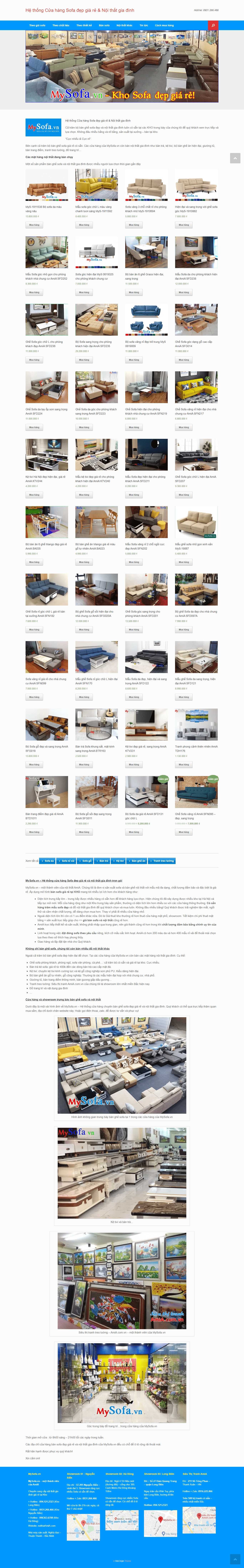 Thiết kế Web bán sofa mysofa.vn