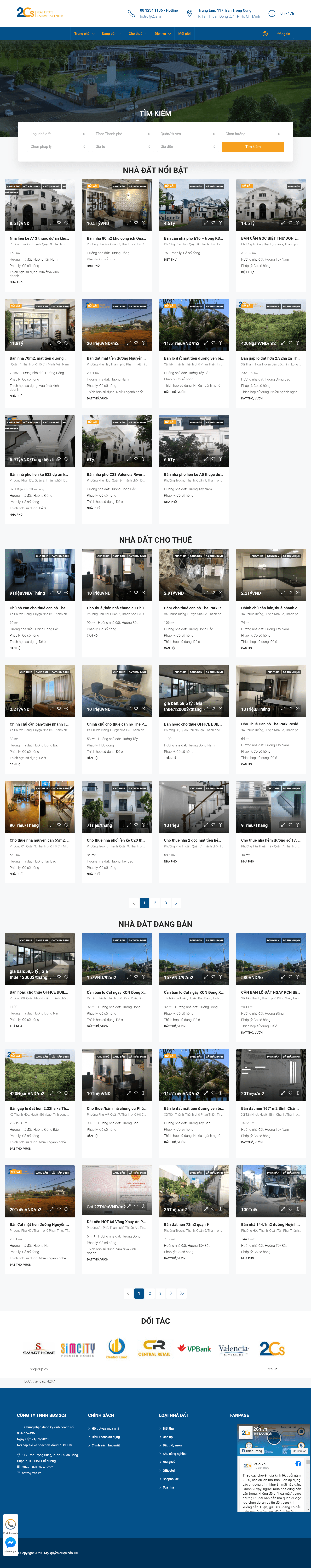 Thiết kế Web mua bán nhà đất 2cs.vn