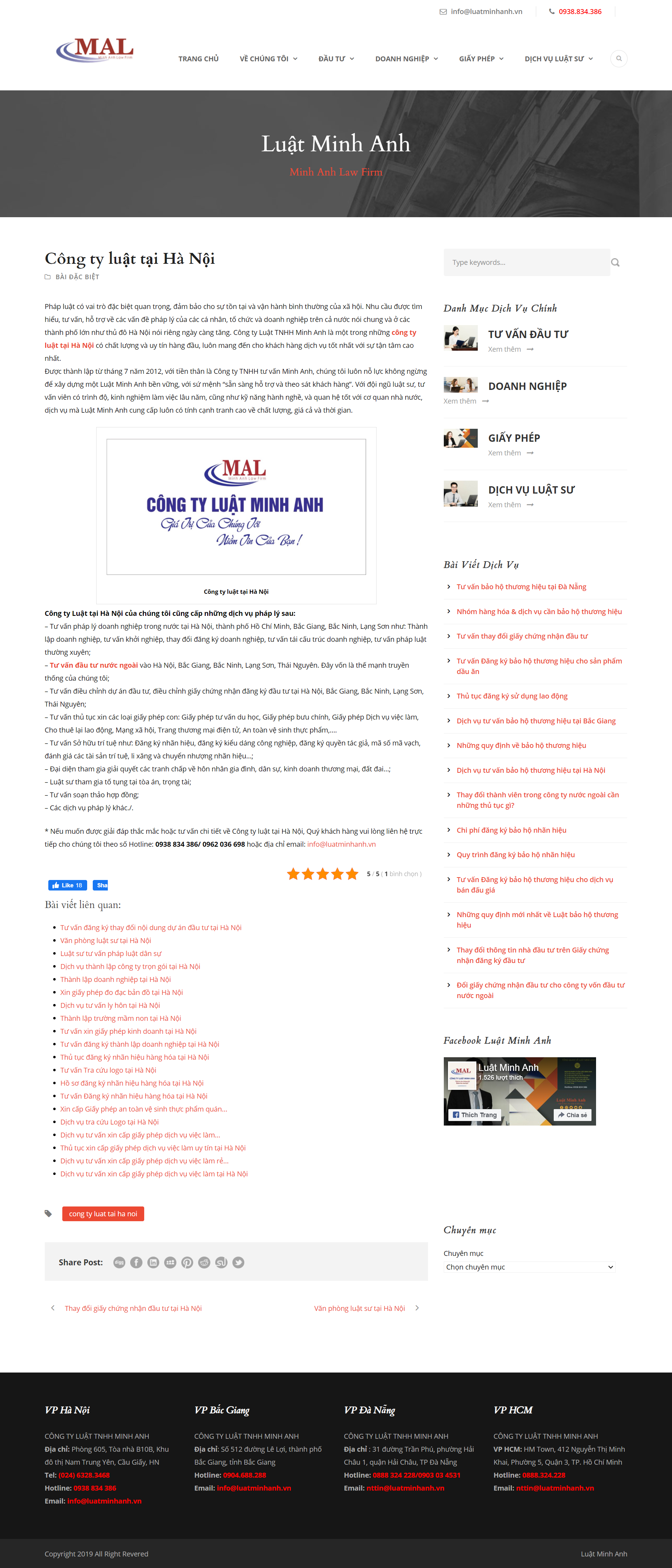 Thiết kế Web công ty luật luatminhanh.vn