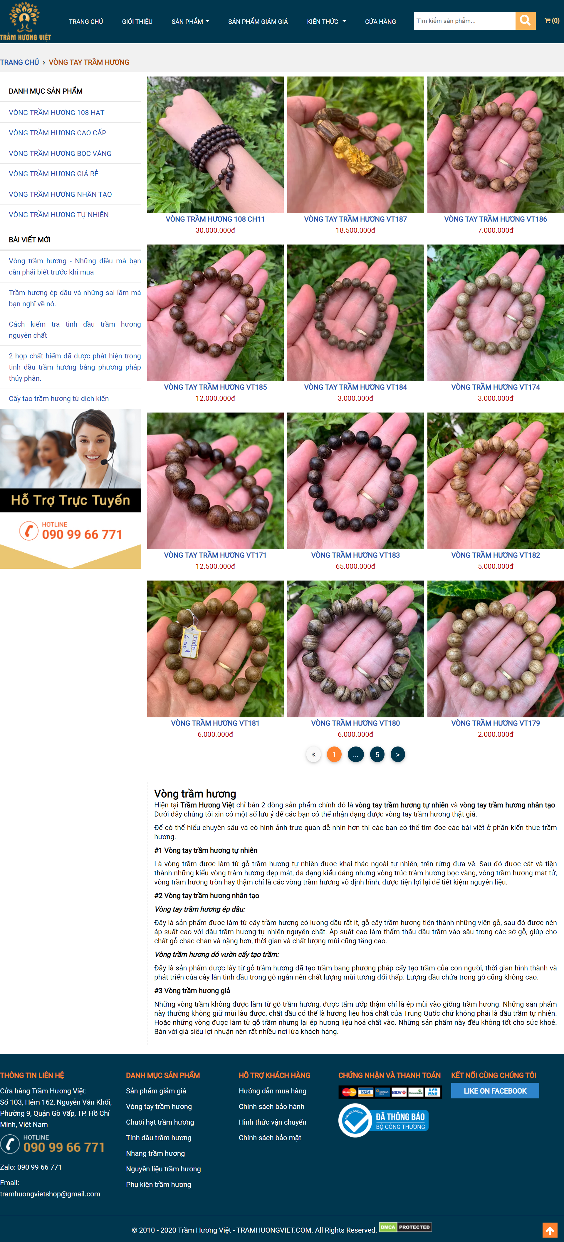 Thiết kế Web bán trầm hương tramhuongviet.com