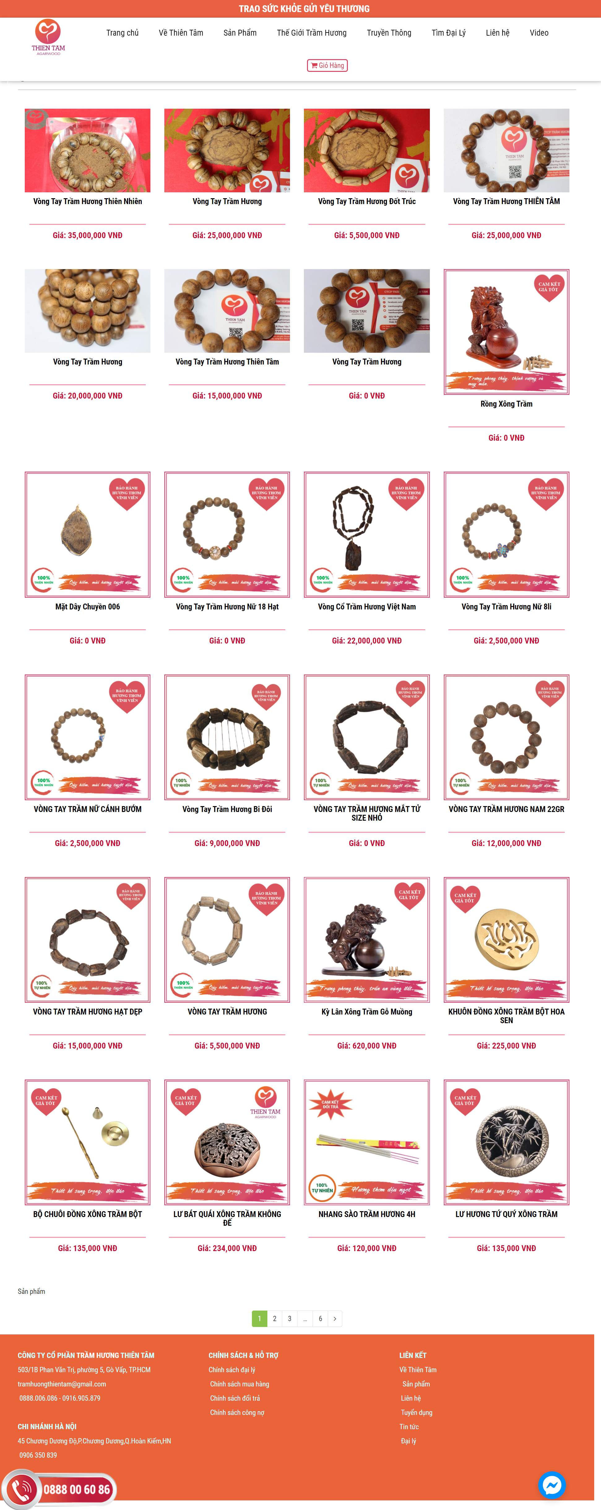 Thiết kế Web bán trầm hương tramhuongthientam.vn