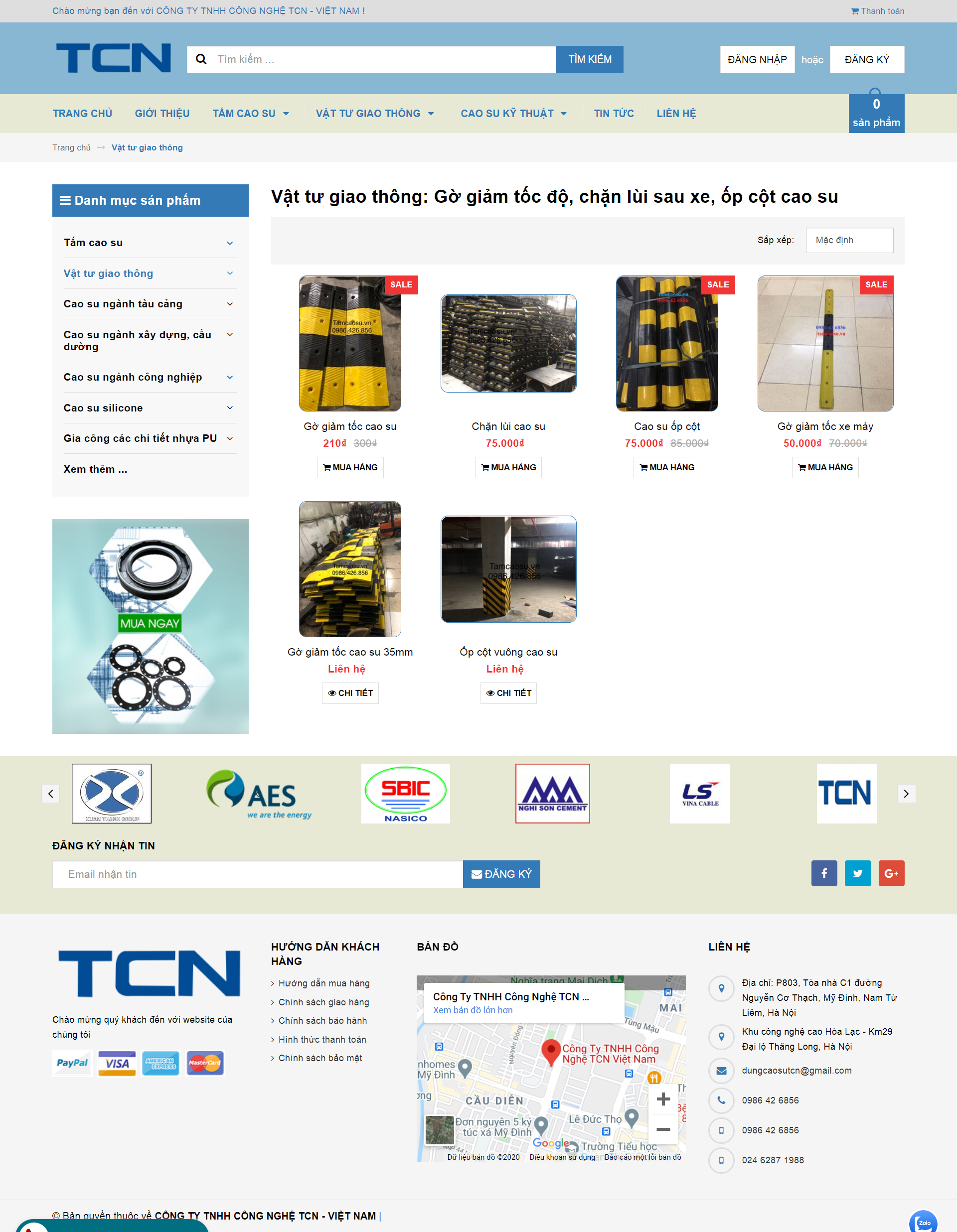 Thiết kế Web vật tư giao thông tamcaosu.vn