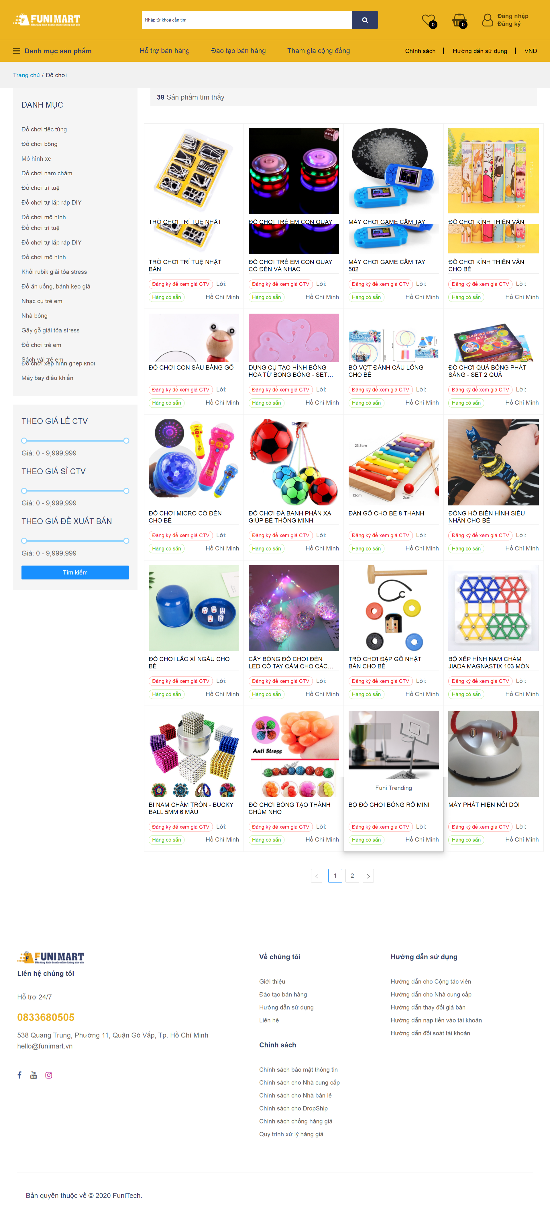 Thiết kế Web asp.net funimart.vn