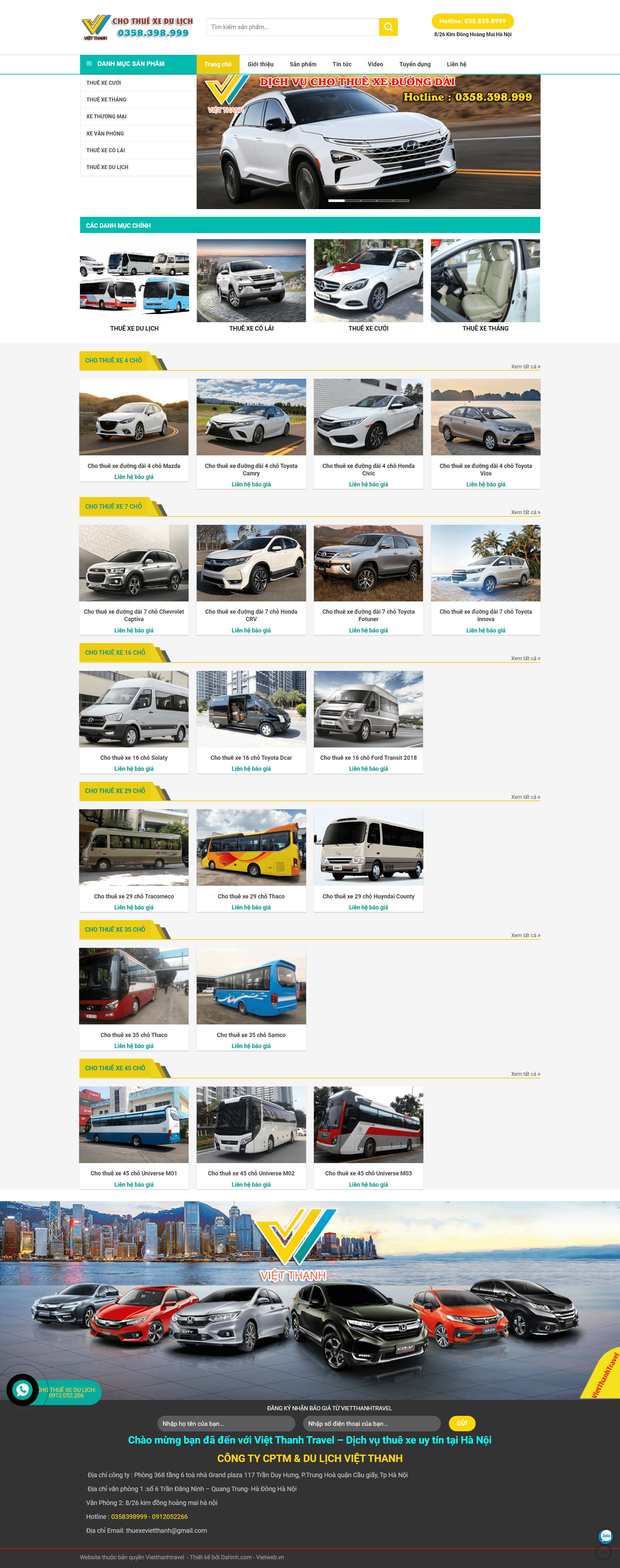 Thiết kế Web joomla vietthanhtravel.com.vn