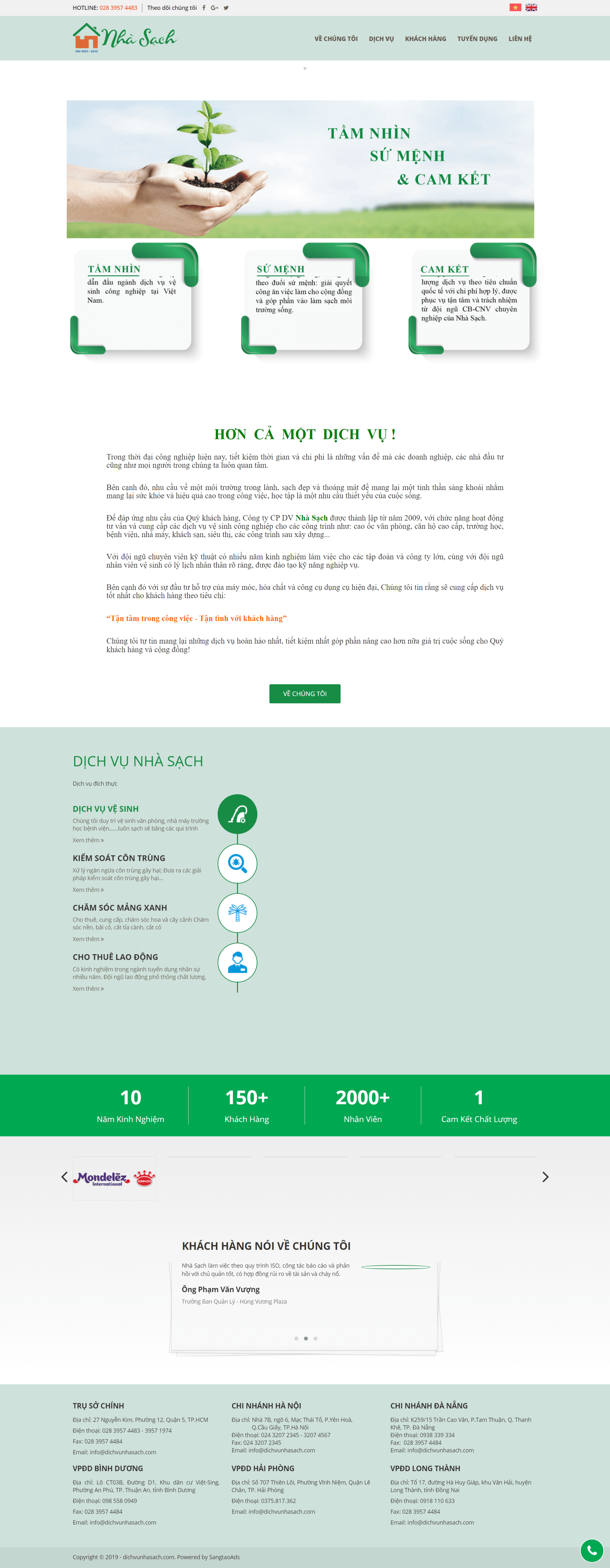 Thiết kế Web chất lượng dichvunhasach.com