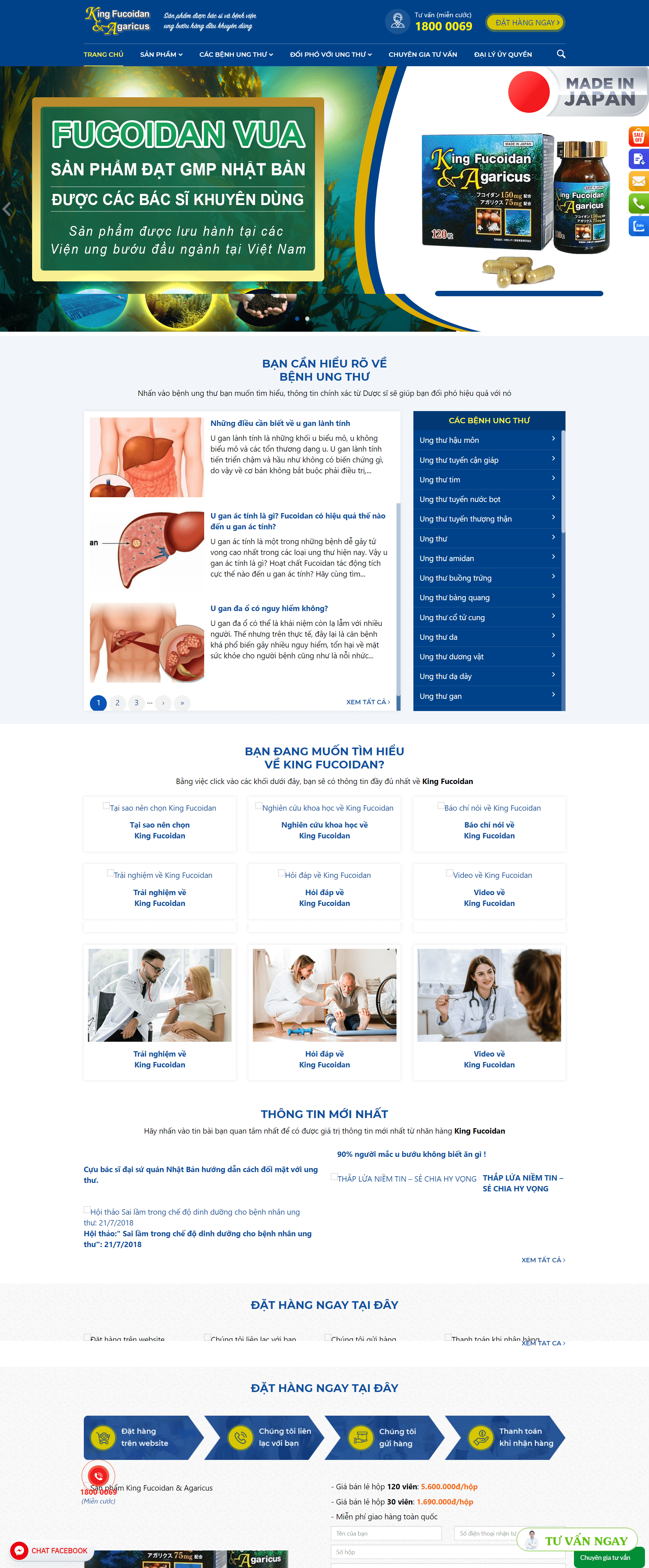 Thiết kế Web siêu tốc kingfucoidan.vn