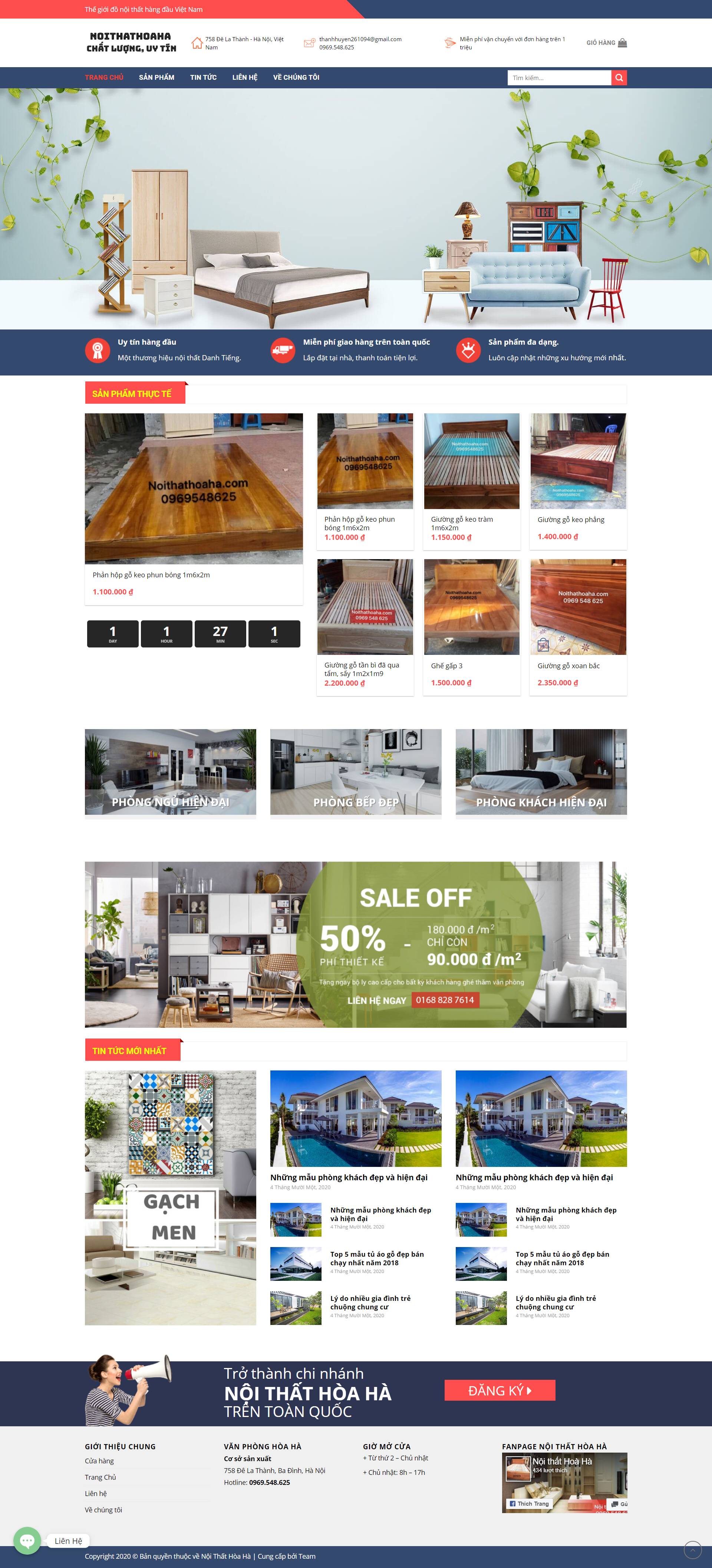 Thiết kế Web startup noithathoaha.com