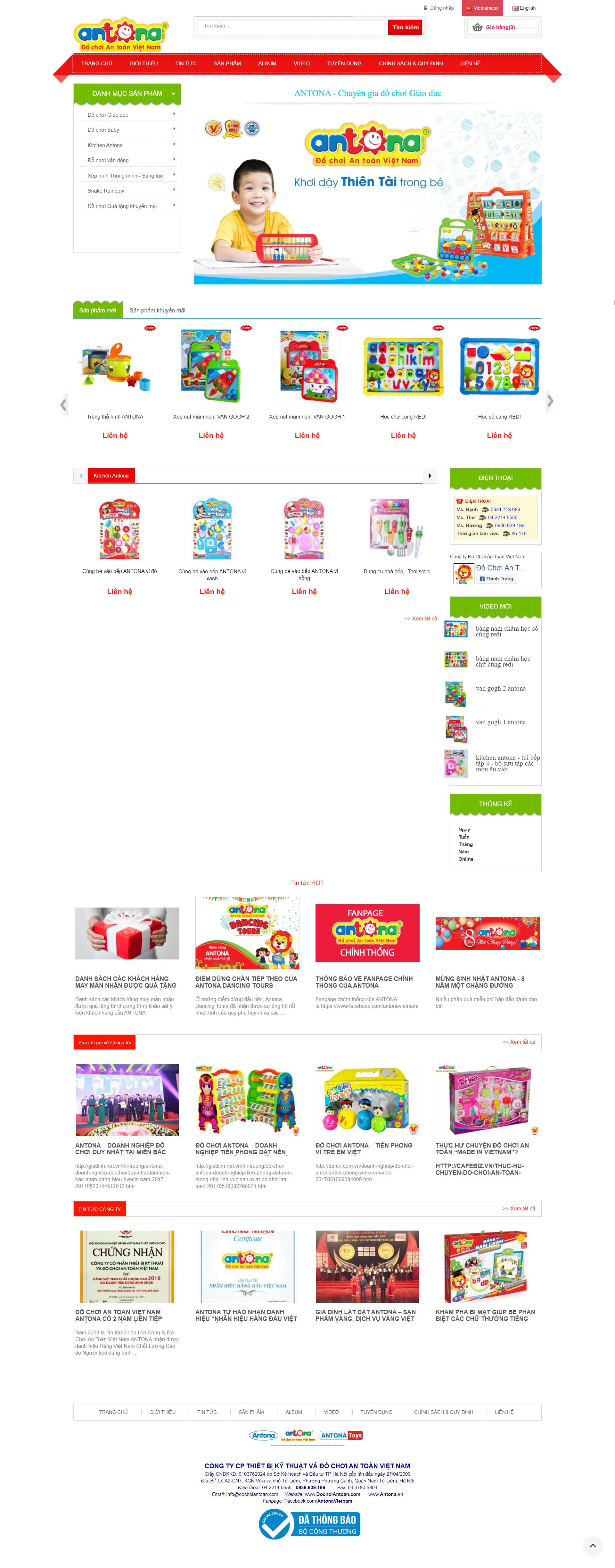 Thiết kế Web tốt nhất hà nội antona.vn