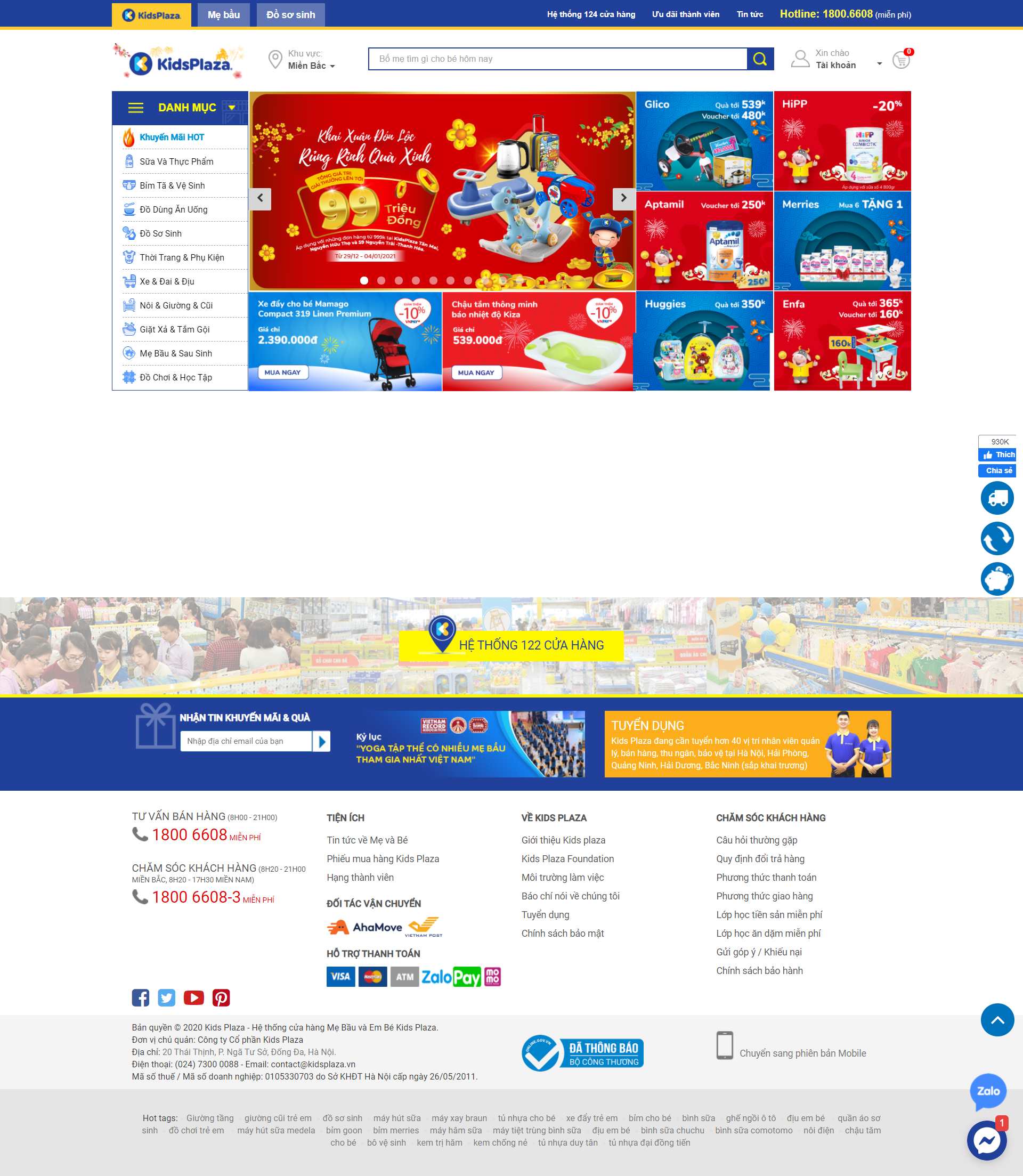 Thiết kế Web đống đa kidsplaza.vn