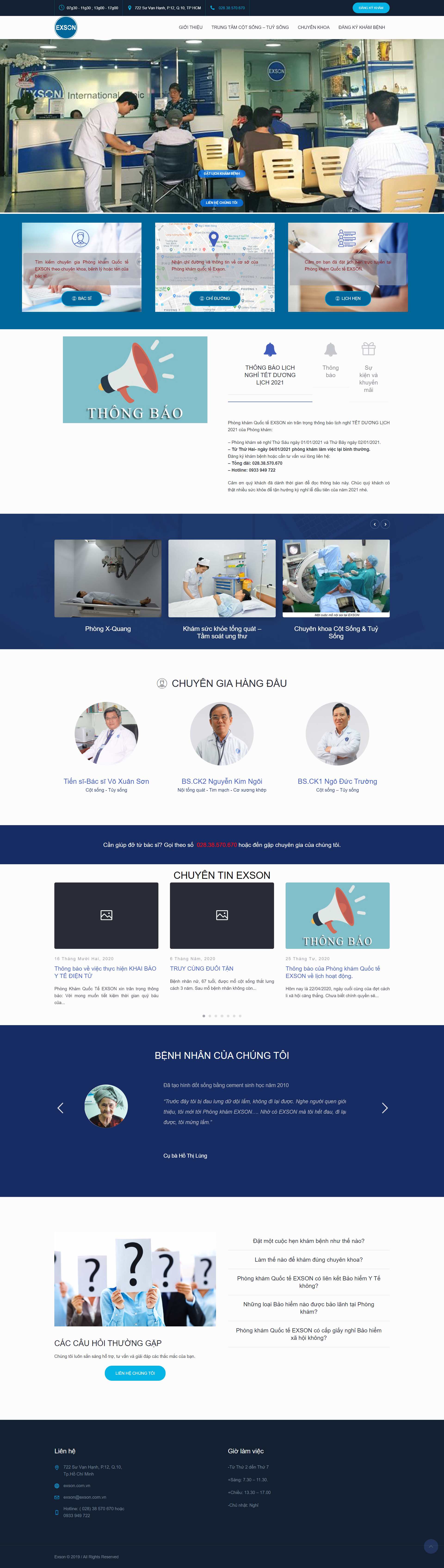 Thiết kế Web thanh xuân exson.com.vn