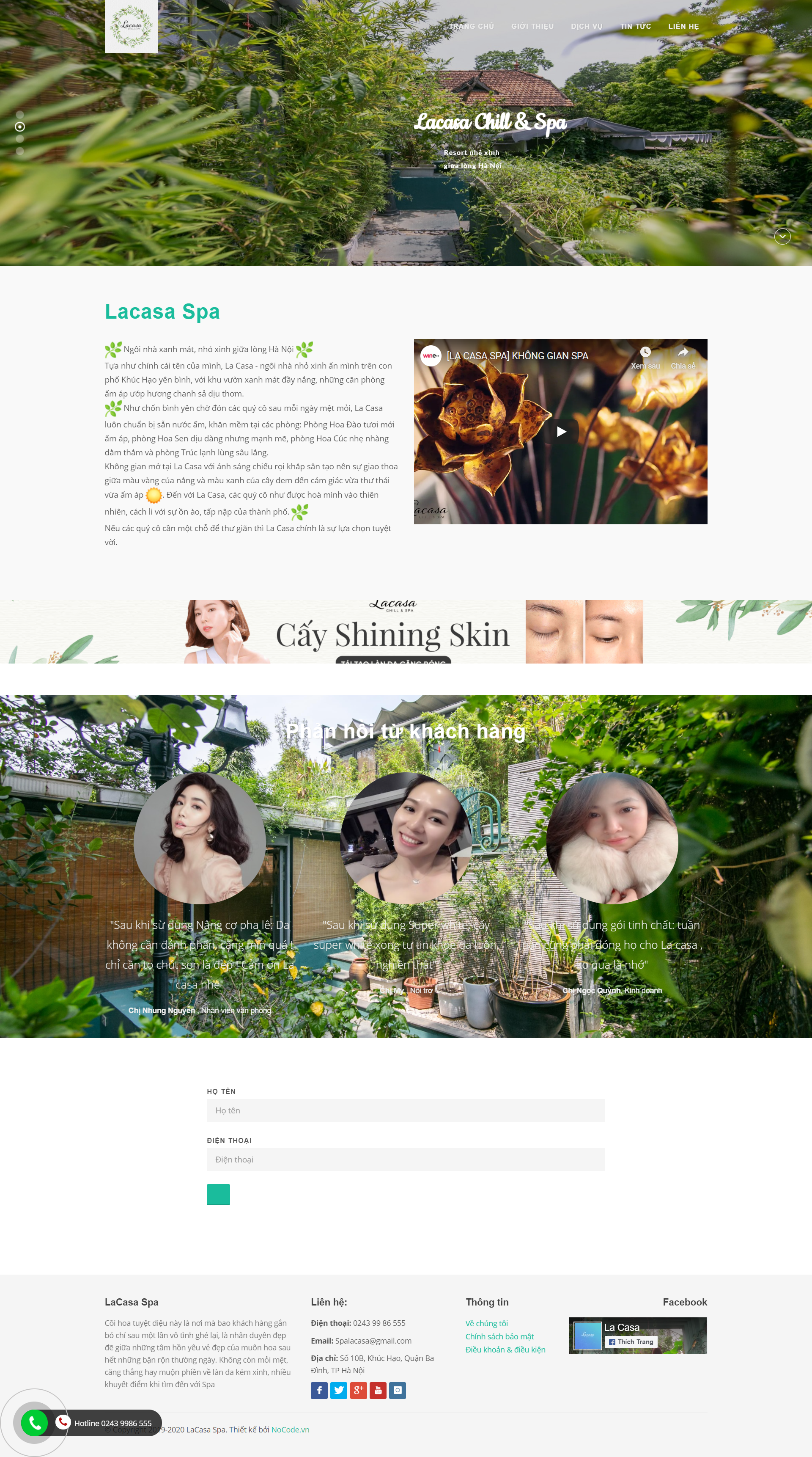 Thiết kế Web quận long biên lacasaspa.vn