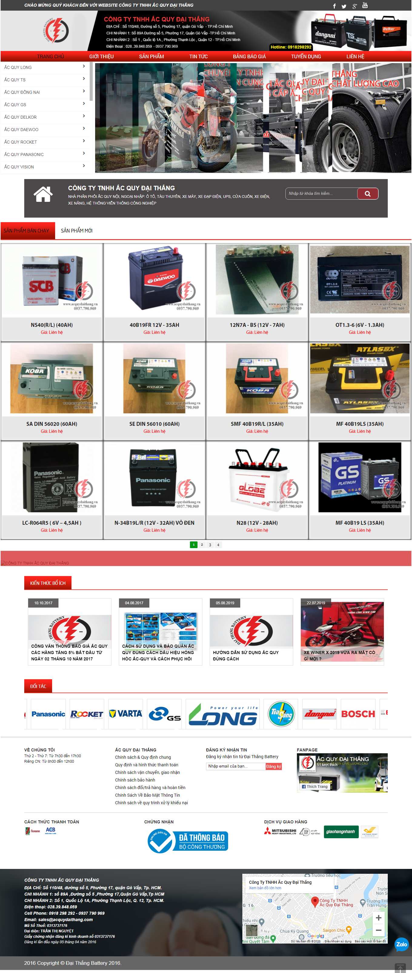 Thiết kế Web huyện sóc sơn acquydaithang.com.vn