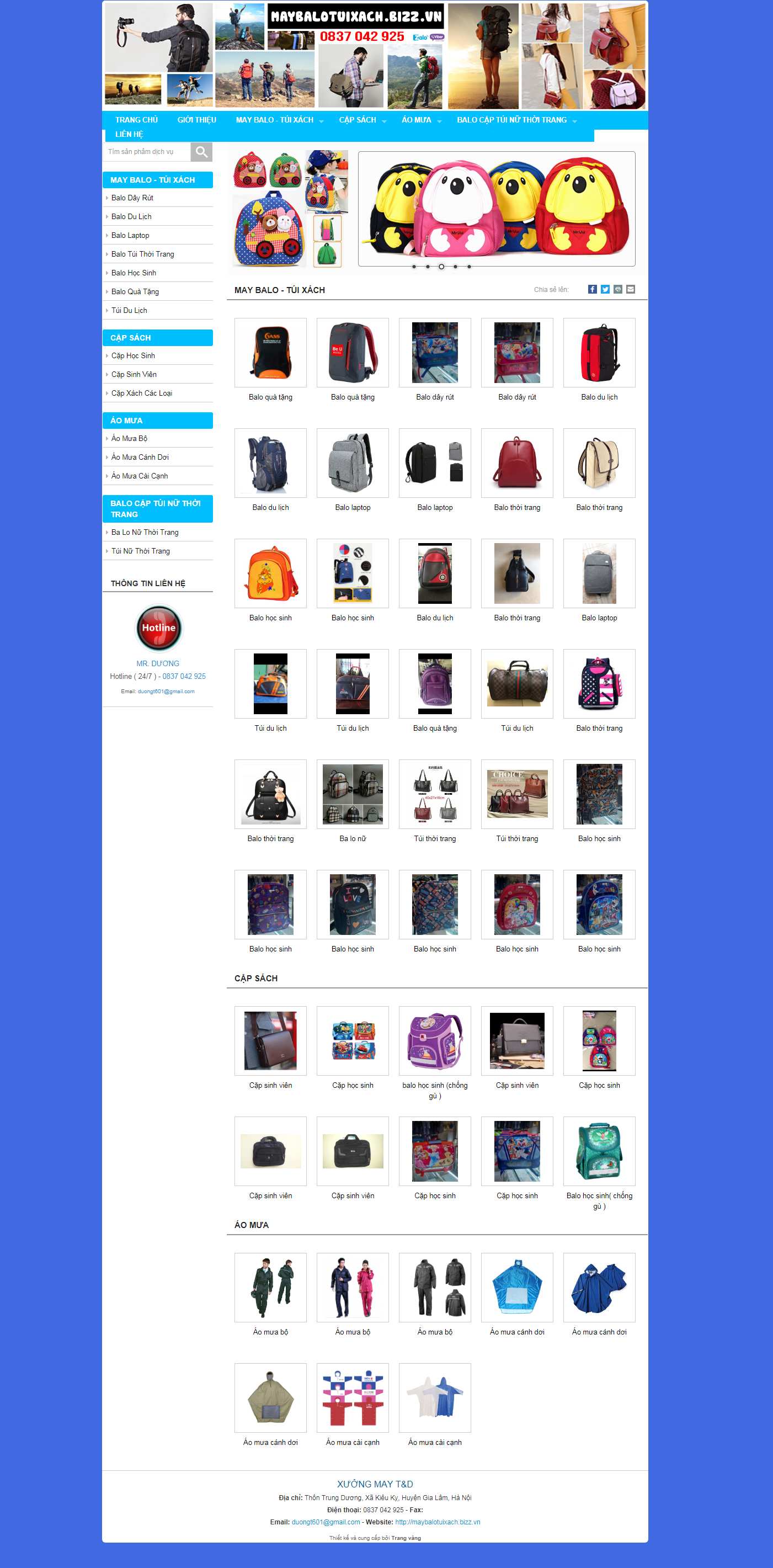 Thiết kế Web quận nam từ liêm maybalotuixach.bizz.vn