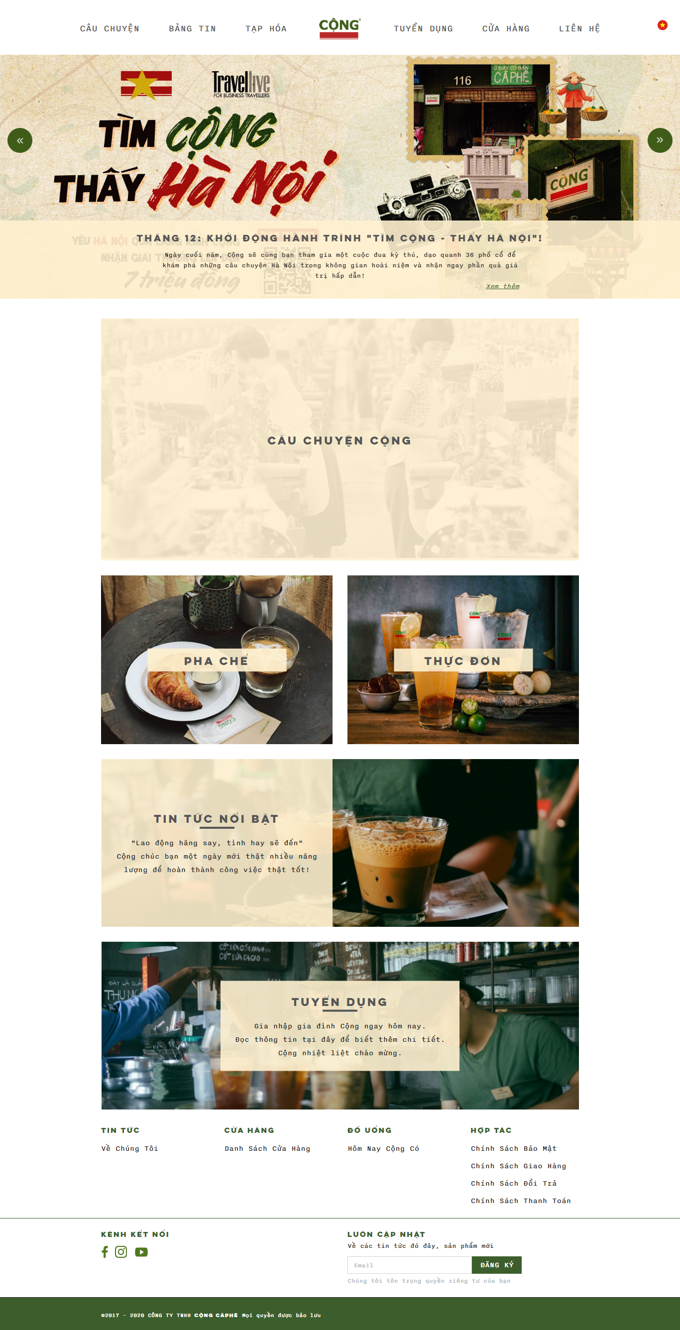 Thiết kế Web huyện gia lâm congcaphe.com