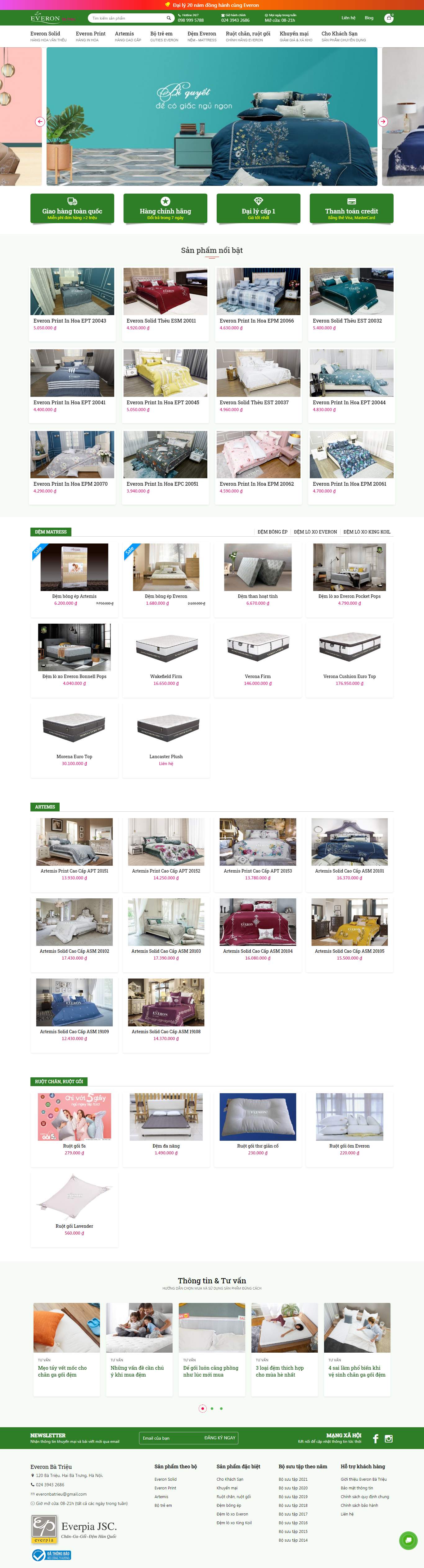 Thiết kế Web quận nam từ liêm everonbatrieu.vn