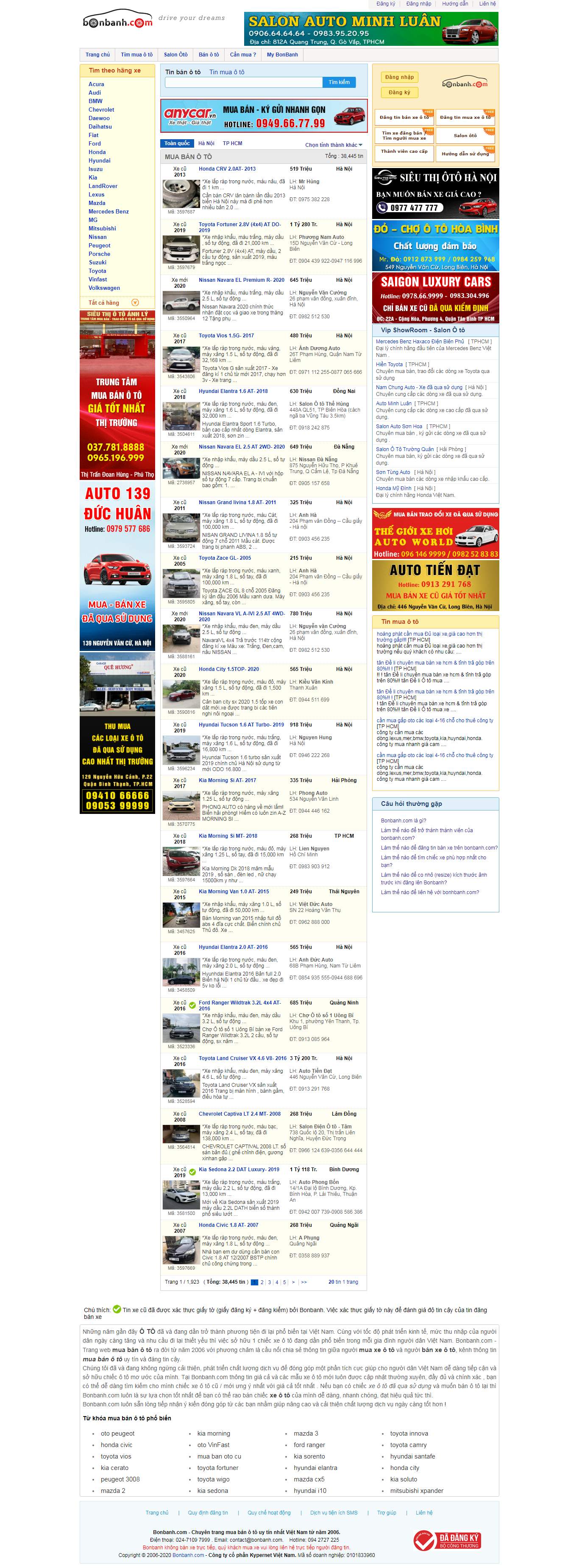 Thiết kế Web quận hà Đông bonbanh.com