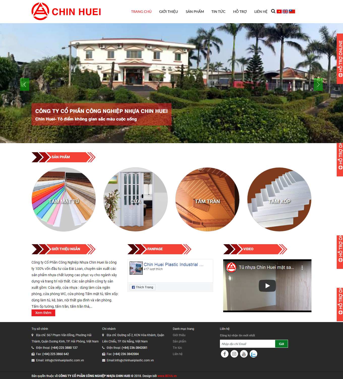 Thiết kế Web huyện quốc oai chinhueiplastic.com.vn