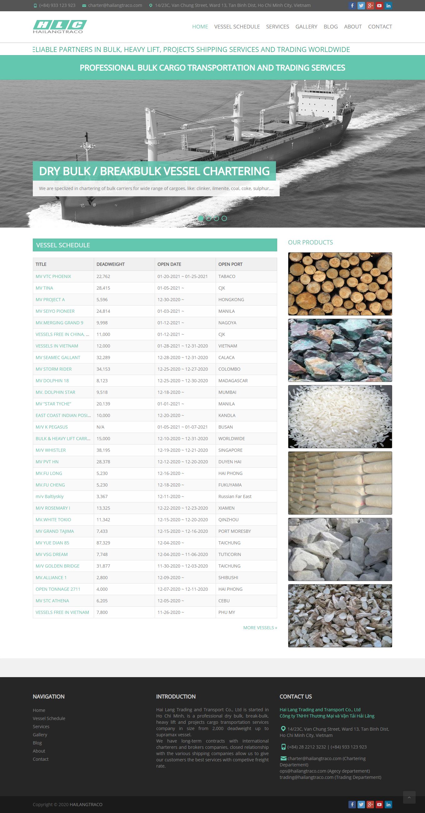 Thiết kế Web miền trung hailangtraco.com