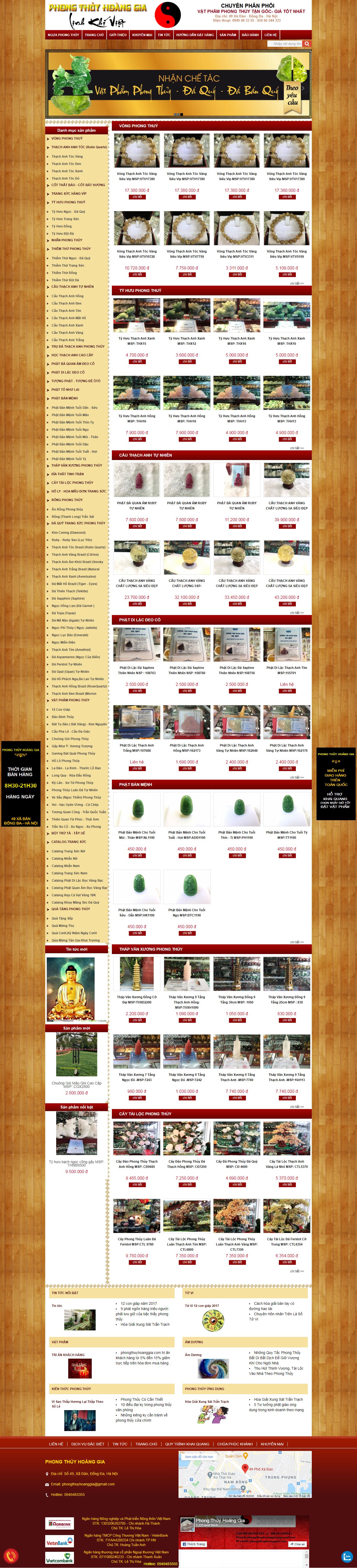 Thiết kế Web huyện chương mỹ phongthuyhoanggia.com