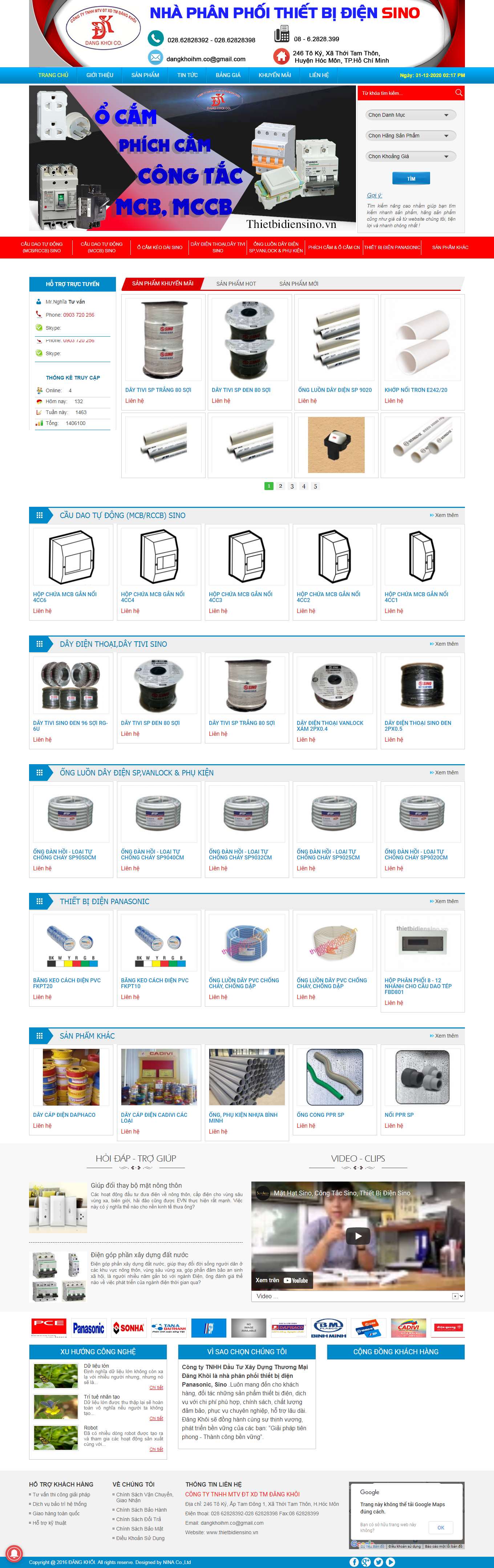 Thiết kế Web an giang thietbidiensino.vn