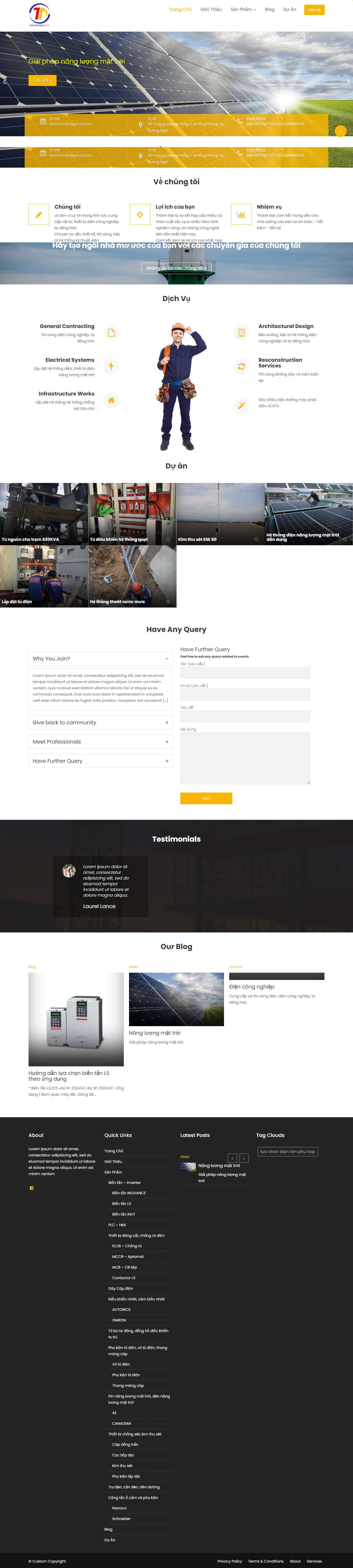 Thiết kế Web vũng tàu thanhdatelectric.com