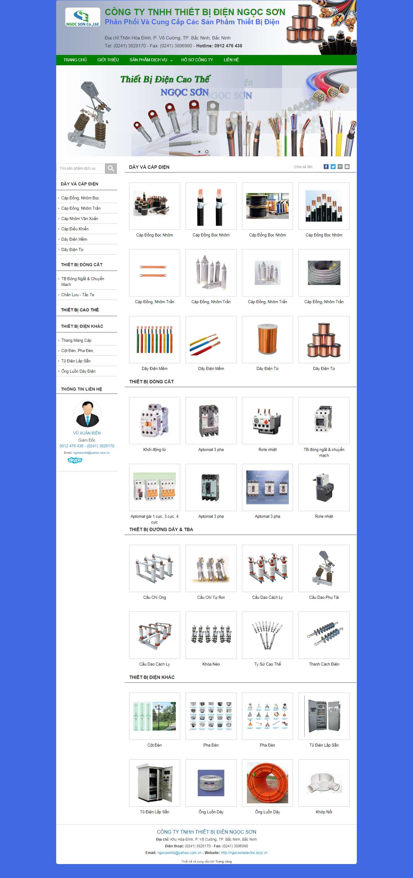 Thiết kế Web bạc liêu ngocsonelectric.bizz.vn