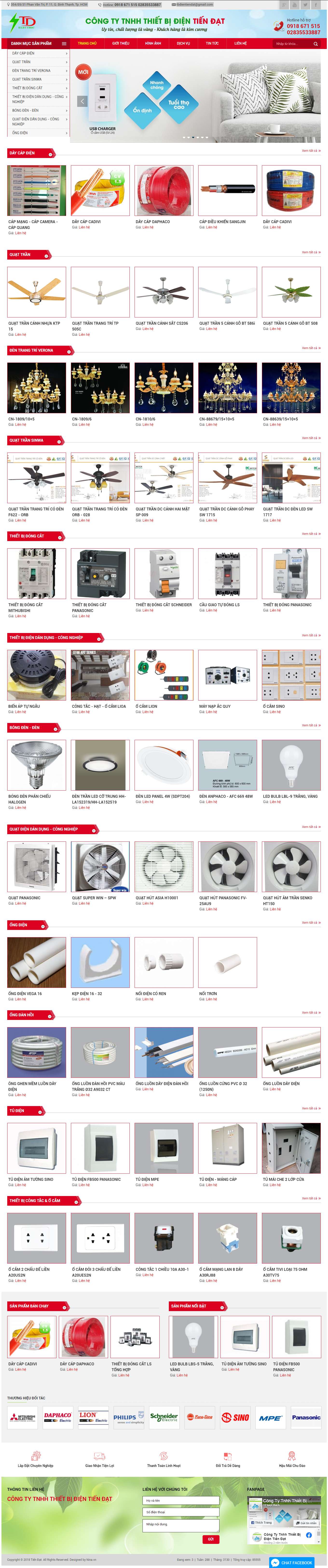 Thiết kế Web bắc giang thietbidientiendat.com