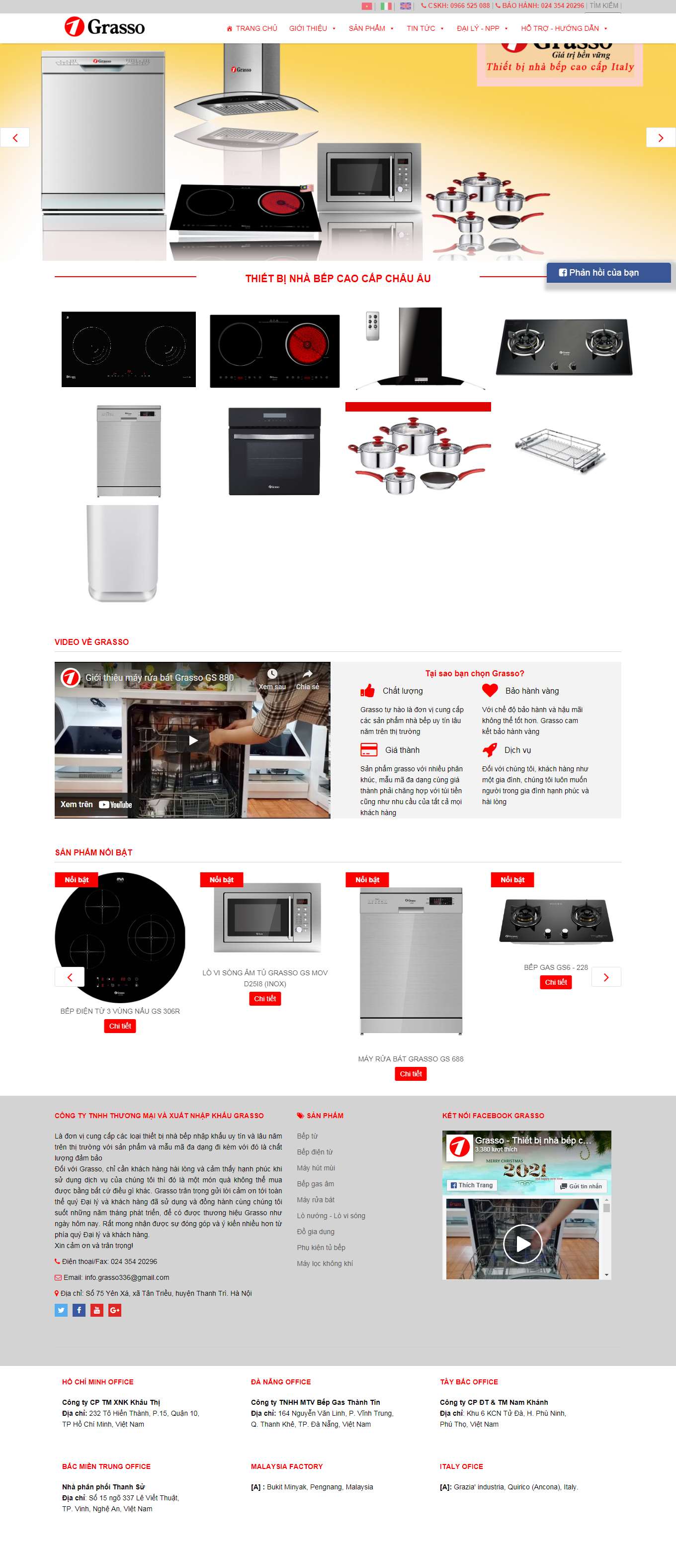 Thiết kế Web bến tre grasso.com.vn