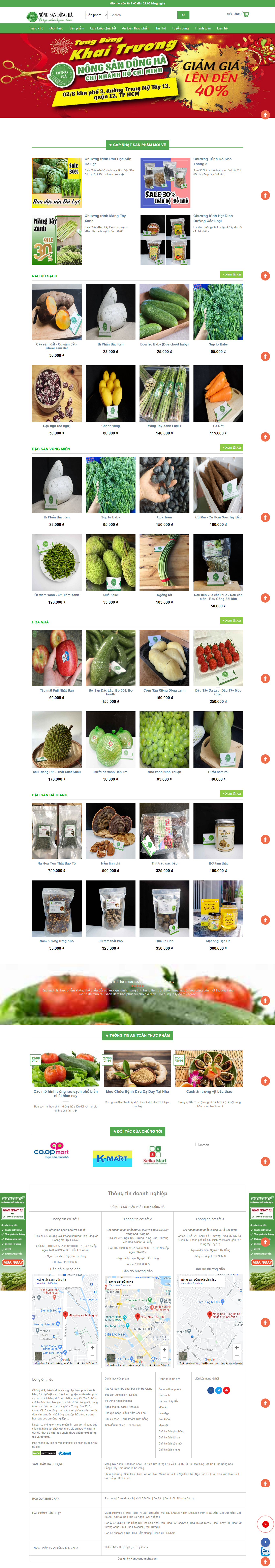 Thiết kế Web huyện mỹ Đức nongsandungha.com