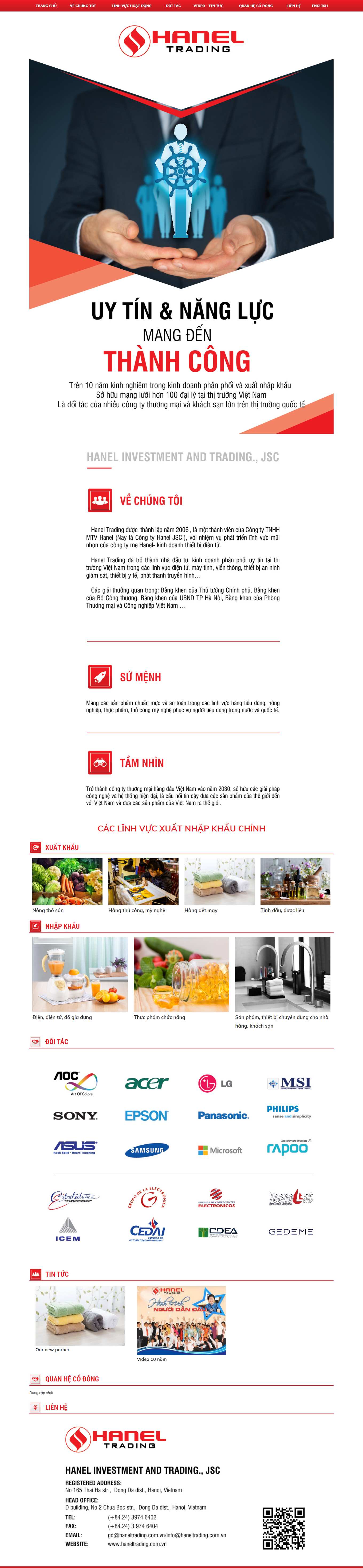 Thiết kế Web bình dương haneltrading.com.vn
