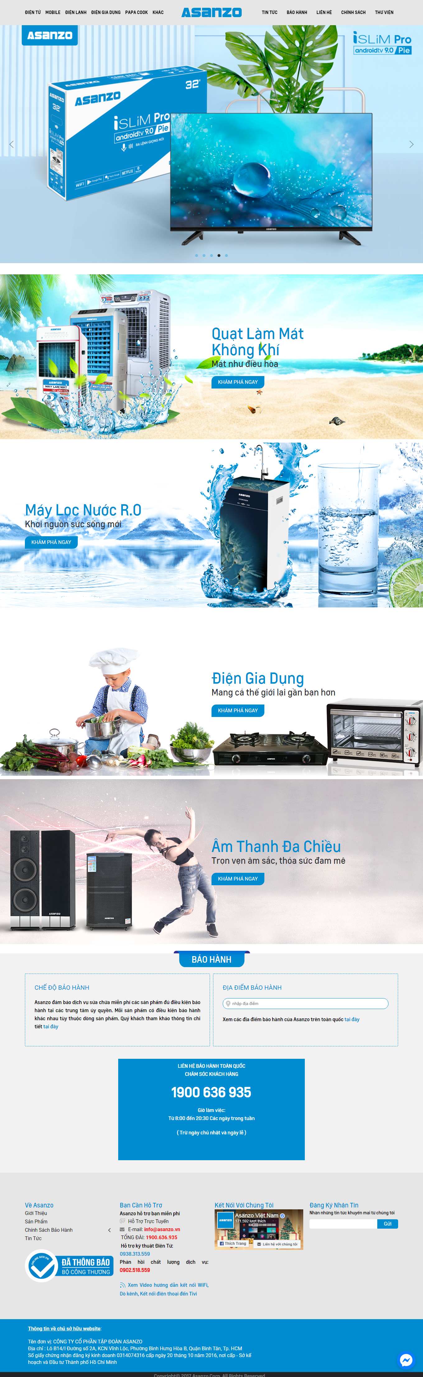 Thiết kế Web bình Định asanzo.vn