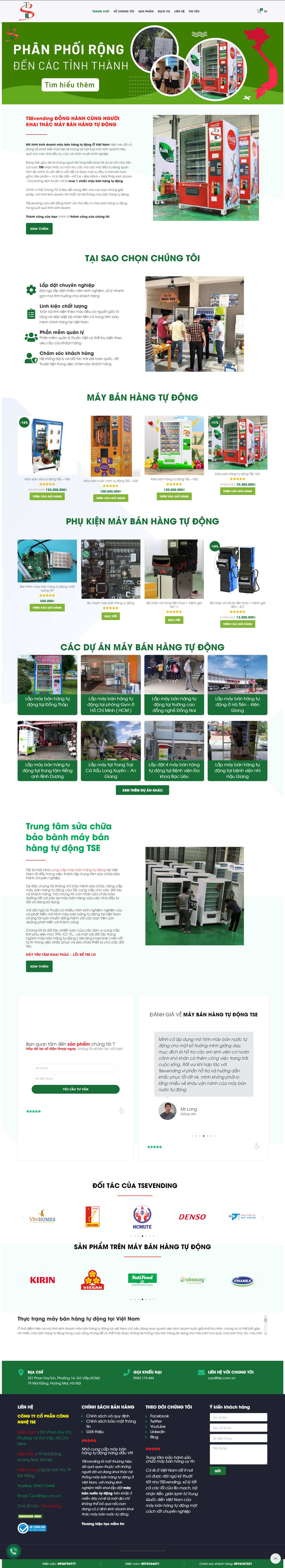 Thiết kế Web cà mau tsevending.com