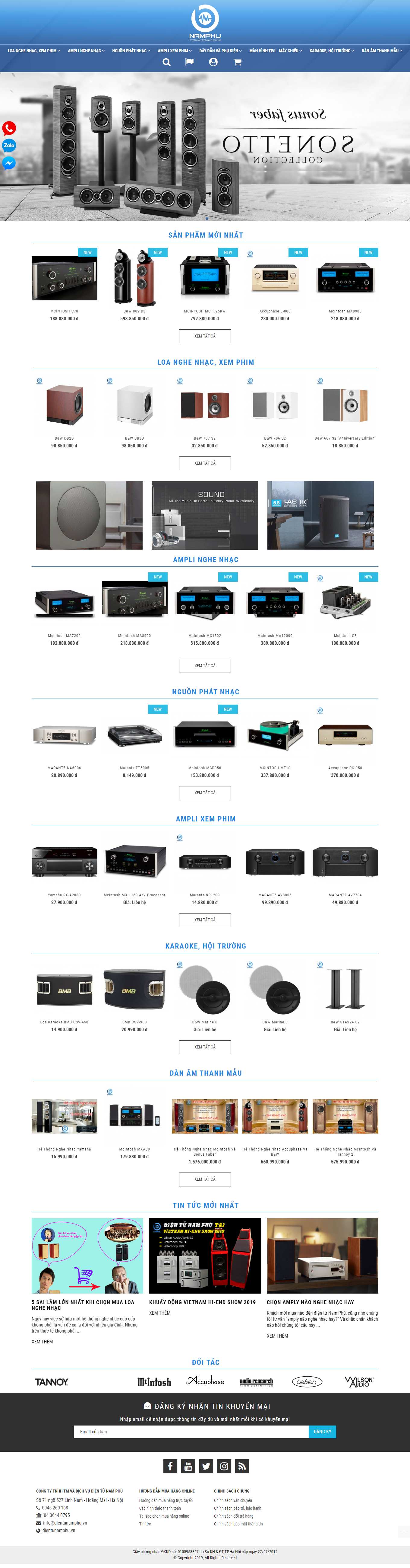 Thiết kế Web cà mau dientunamphu.vn