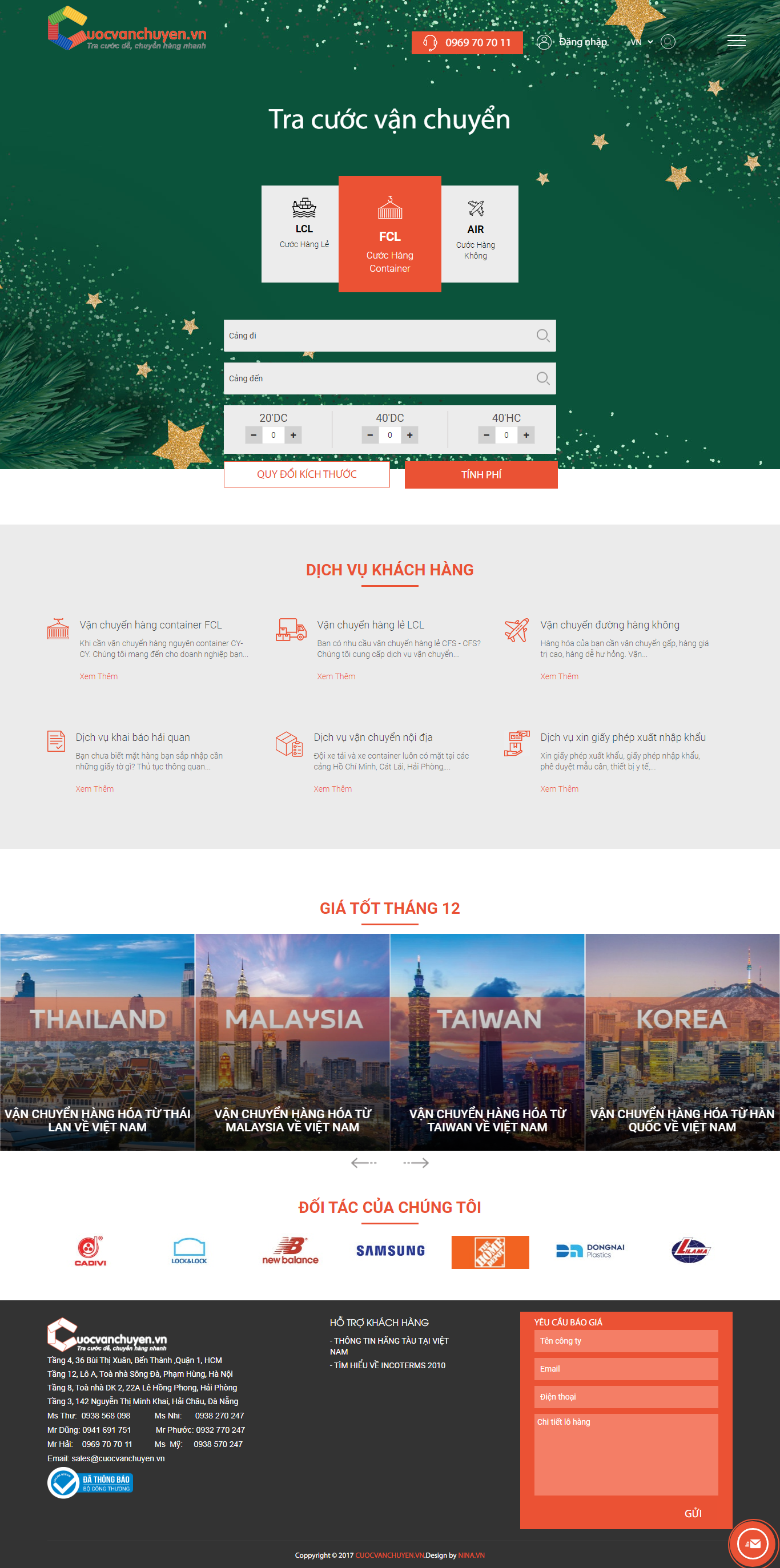 Thiết kế Web bắc giang cuocvanchuyen.vn