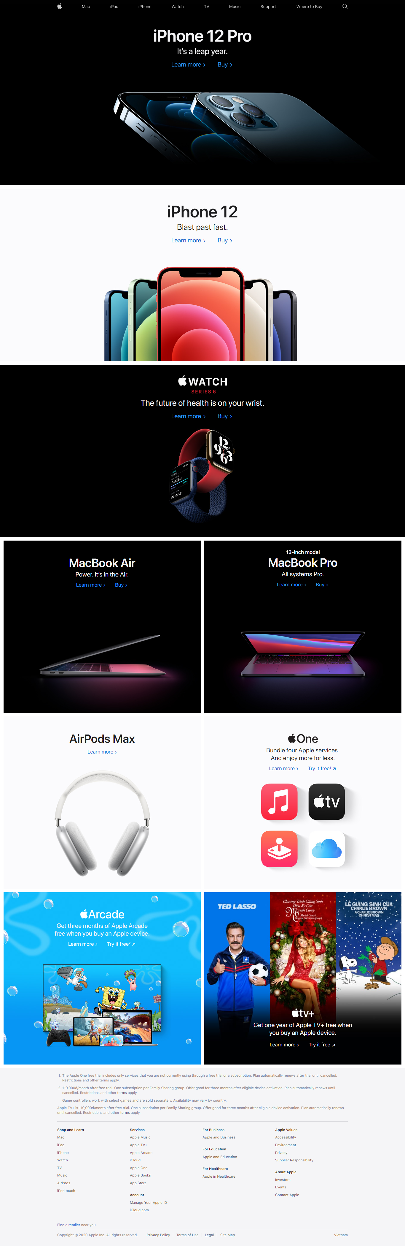 Thiết kế Web bình Định apple.com