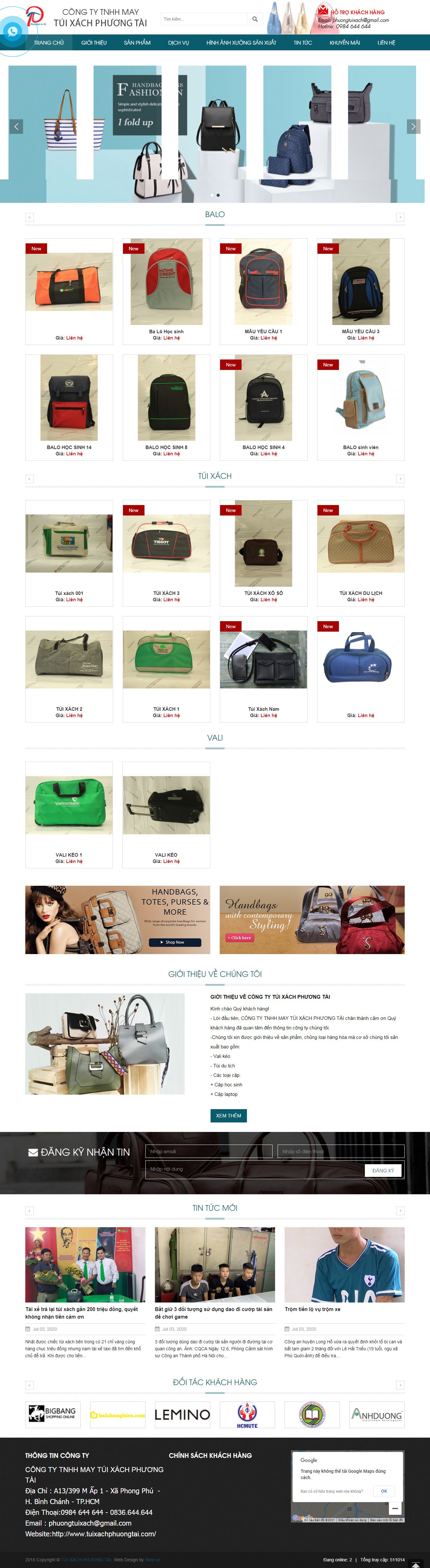 Thiết kế Web cao bằng tuixachphuongtai.com