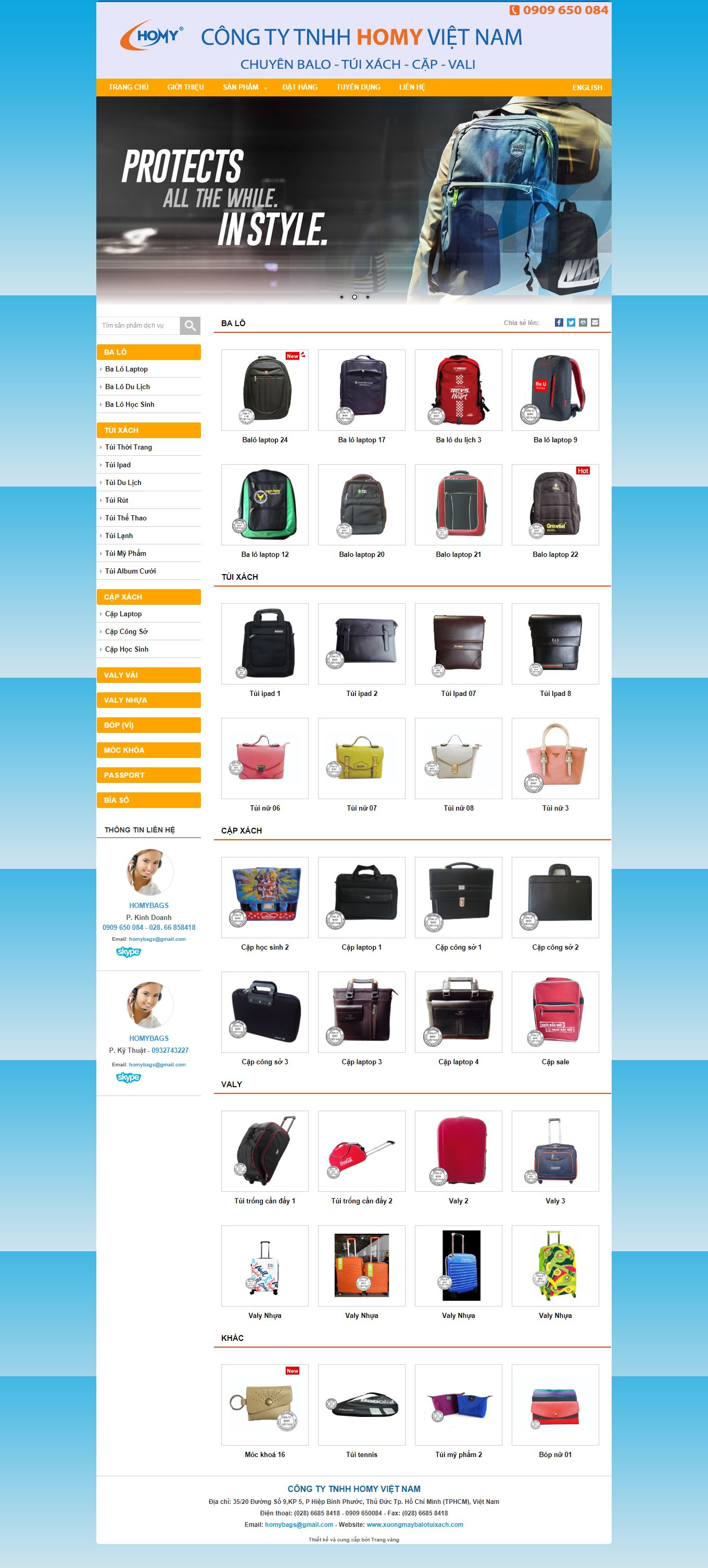 Thiết kế Web cần thơ xuongmaybalotuixach.com